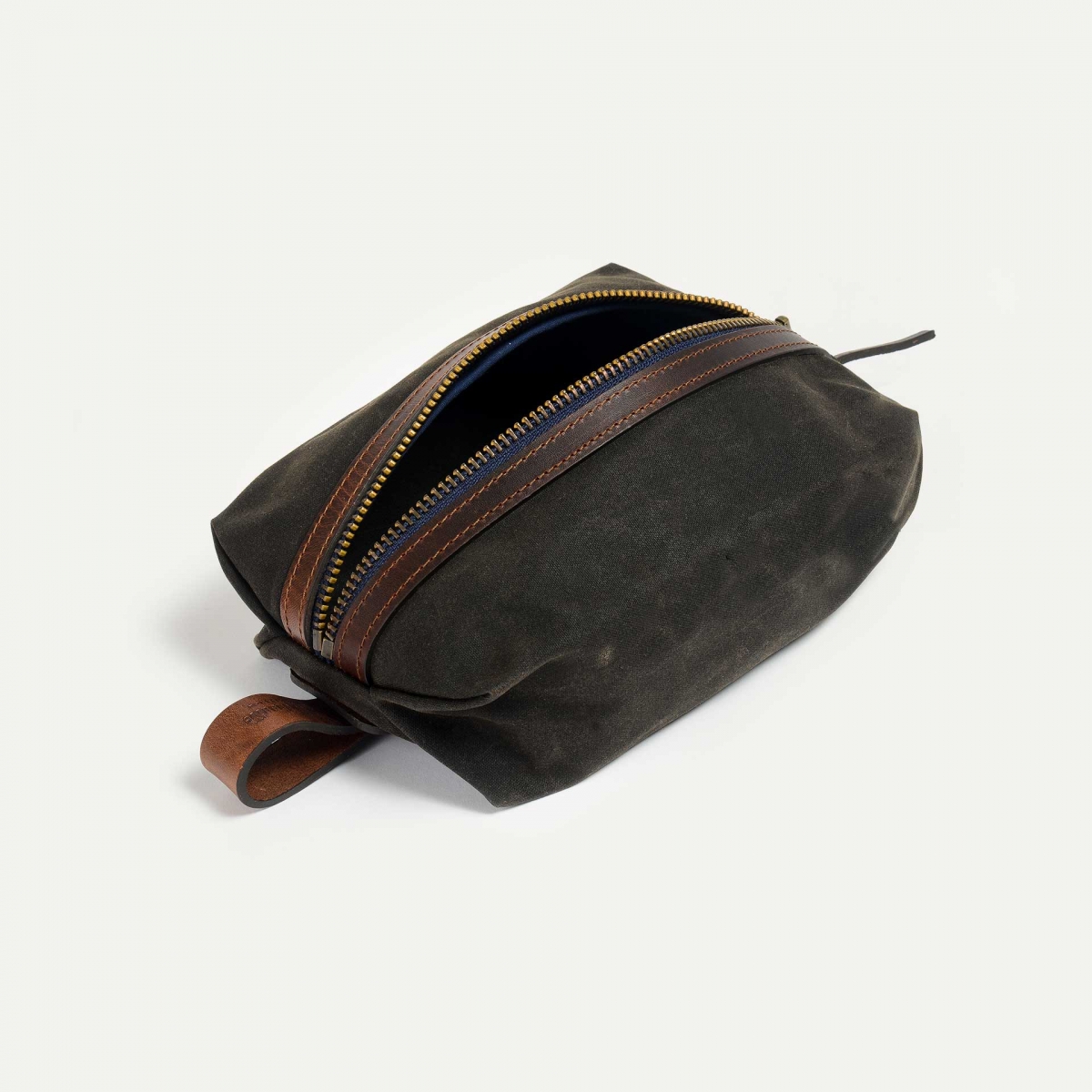 Kosmetiktasche ZAZOU - Gewachstes Khaki (image n°3)