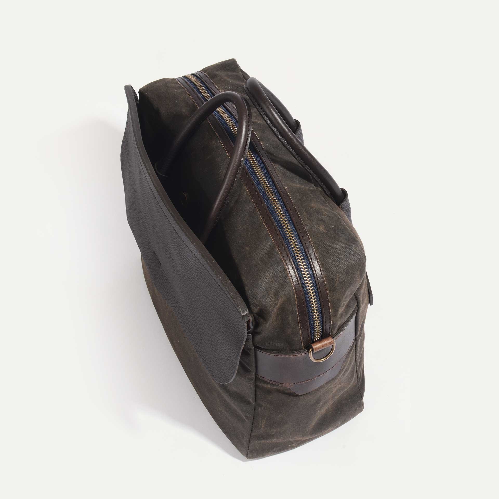 Zeppo Business bag - Dark Khaki Waxed (image n°6)