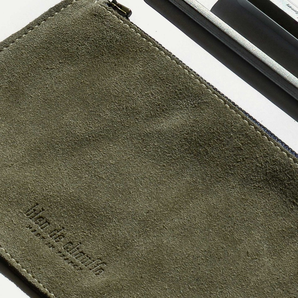 Trousse cuir COSMO S - Sauge (image n°4)