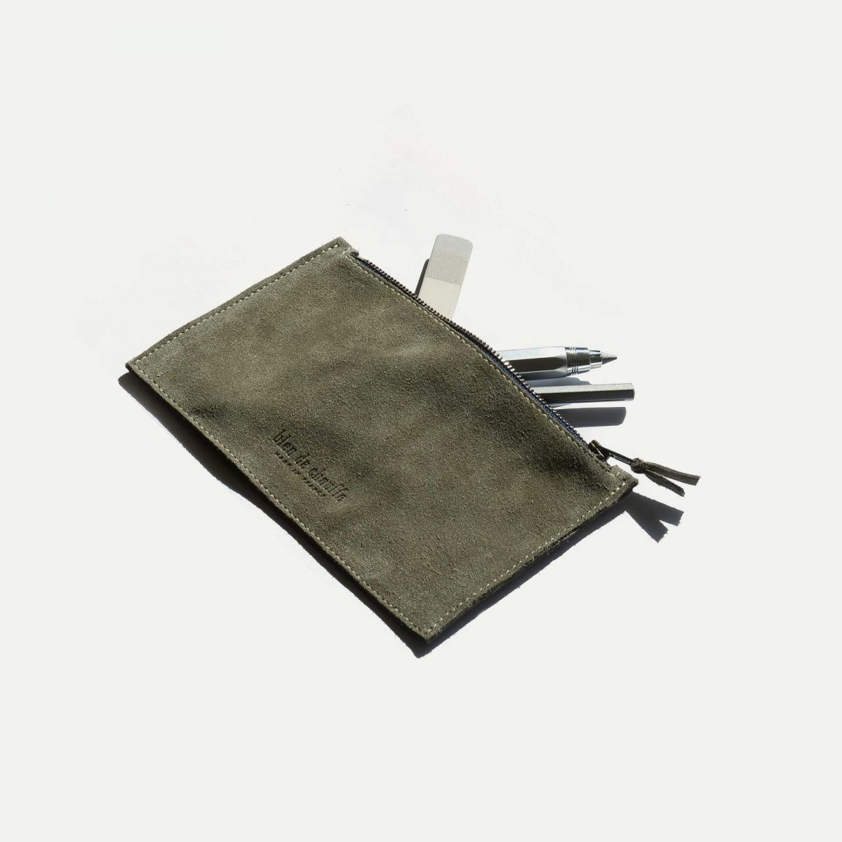 Trousse cuir COSMO S - Sauge (image n°3)