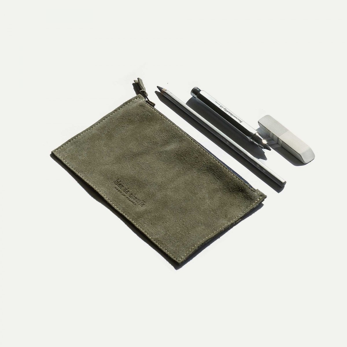 Trousse cuir COSMO S - Sauge (image n°2)
