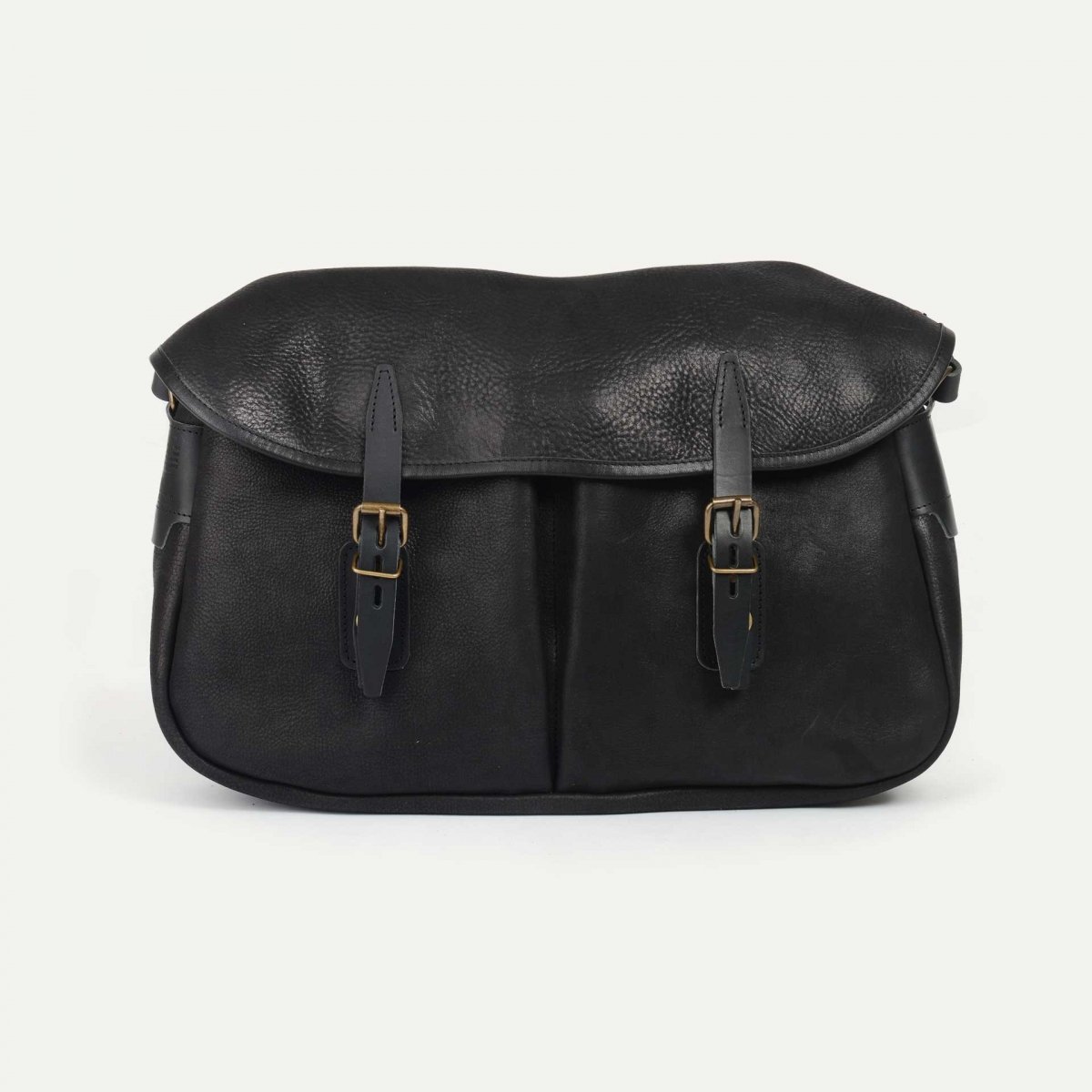 Musette des Fischers M - Leder gewachst / Kohle schwarz (image n°1)