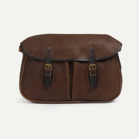 Sac Musette - café / Cuir Waxé