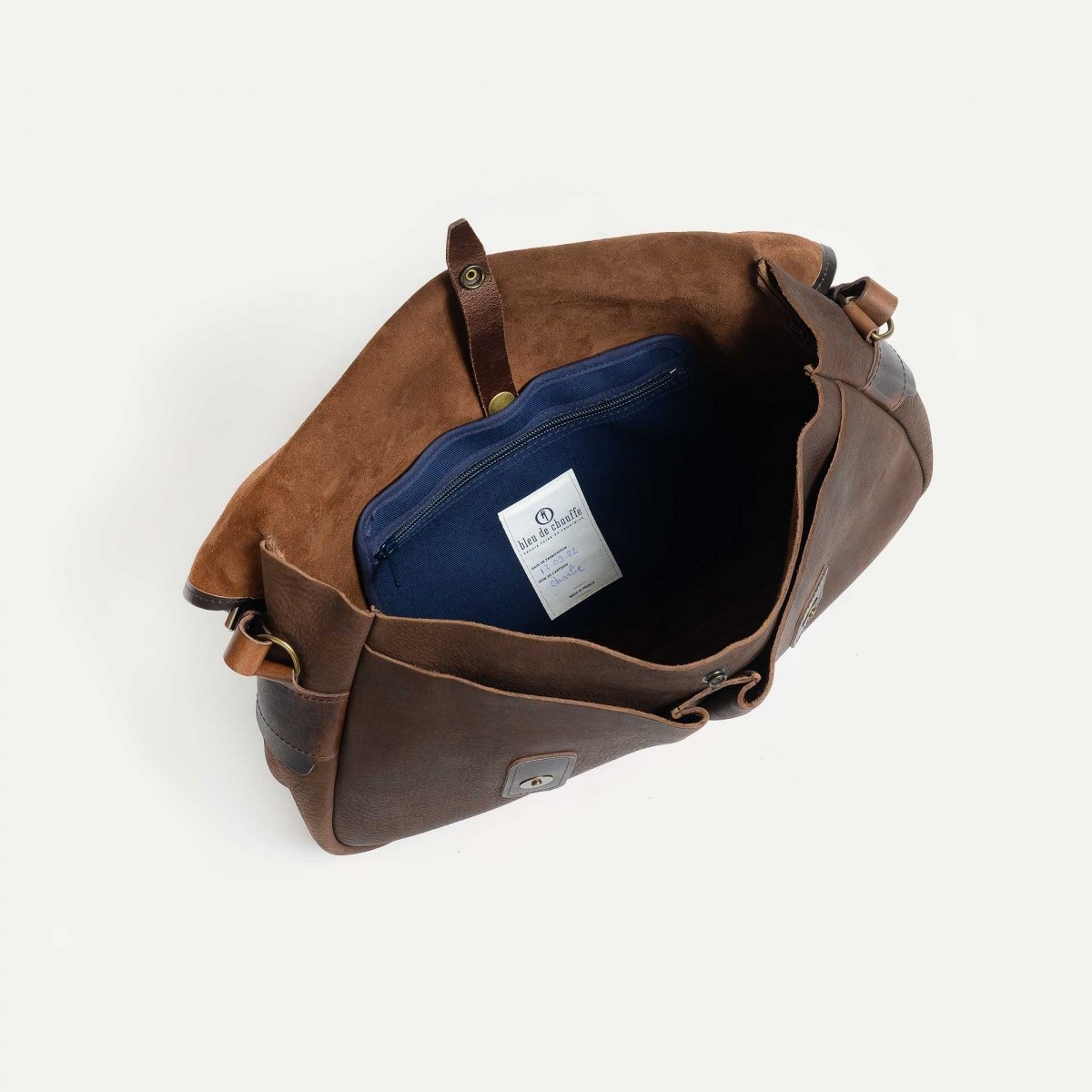 Musette du Pêcheur M - Café / Cuir Waxé (image n°4)