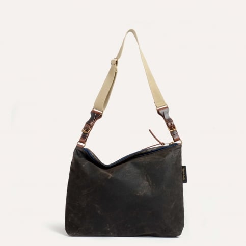 Sac Baskia - Toile et cuir Olive / HALLEY STEVENSON