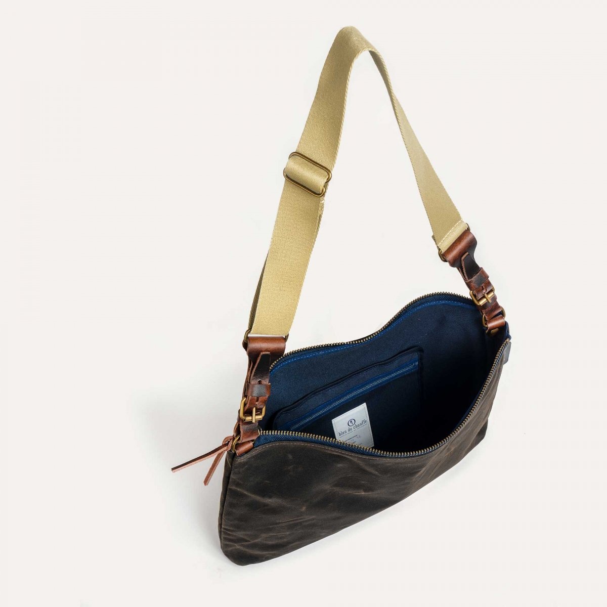 Sac Baskia - Toile et cuir Olive / HALLEY STEVENSON (image n°4)