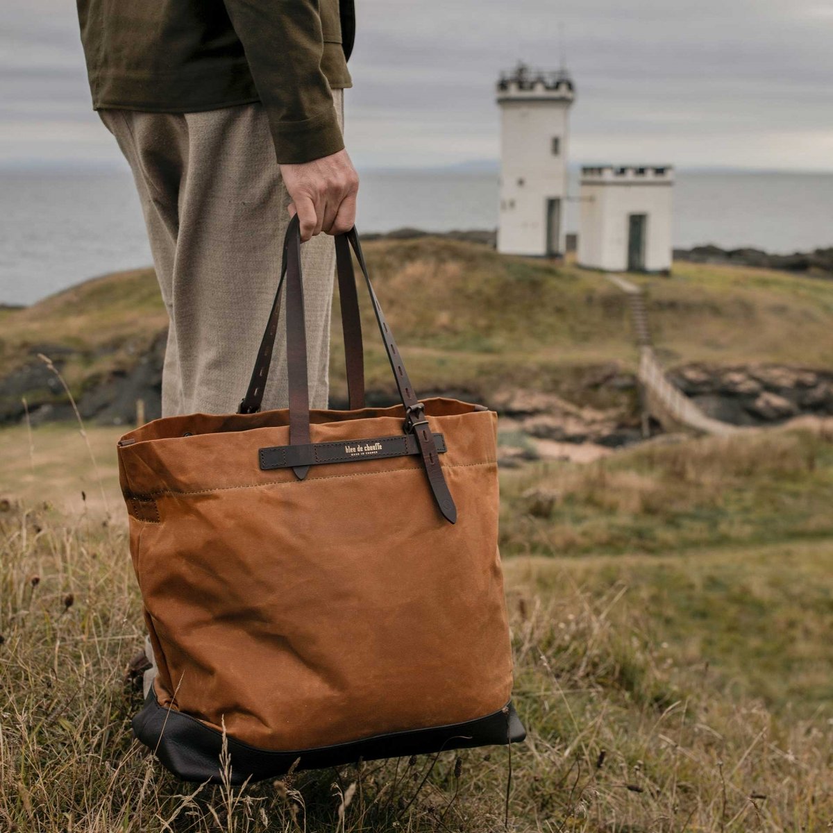 Zinnia  Tote bag - Cumin waxed (image n°5)