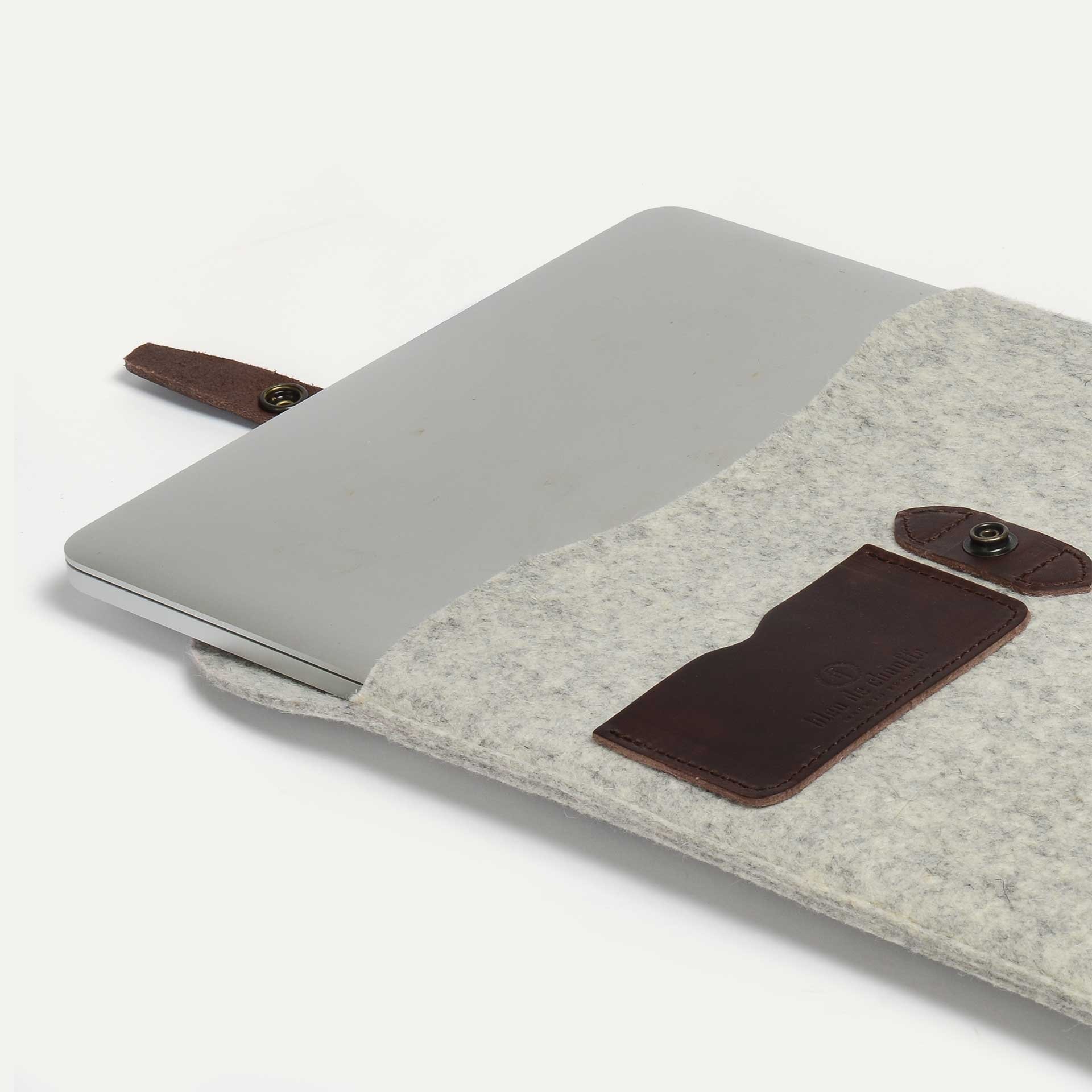 Milan 15” Laptop sleeve - Natural felt (image n°3)