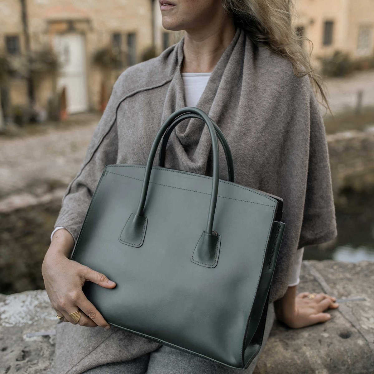 Dalva business Tote - Green (image n°6)