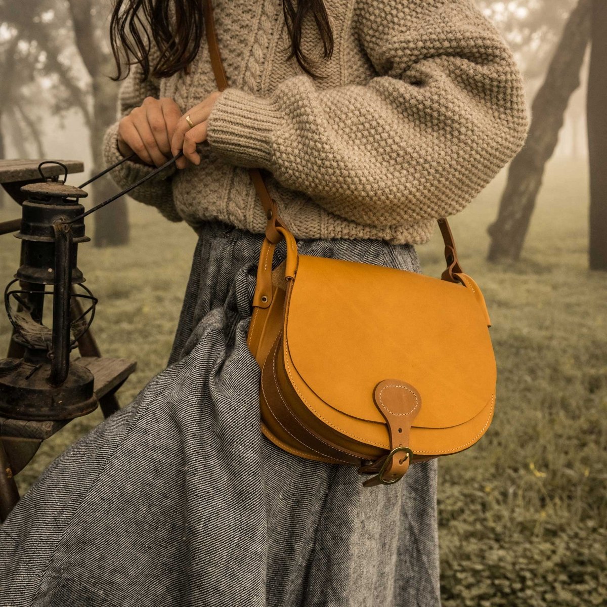 Diane L Gibecière bag - Honey (image n°6)