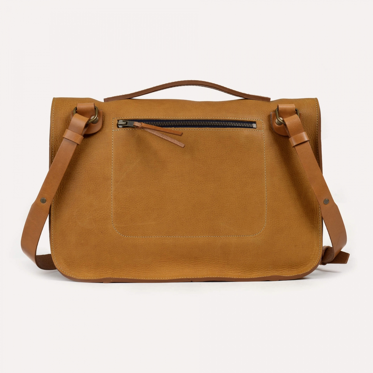 Groucho Leather Satchel - Honey waxed / E Pure (image n°3)