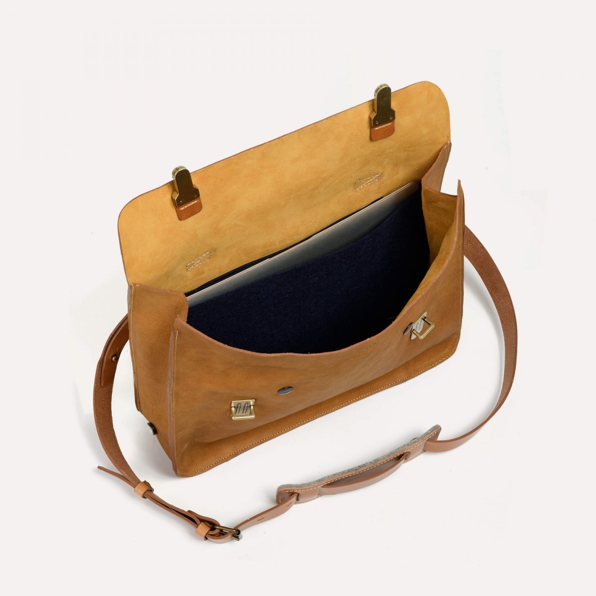 Groucho Leather Satchel - Honey waxed / E Pure (image n°4)