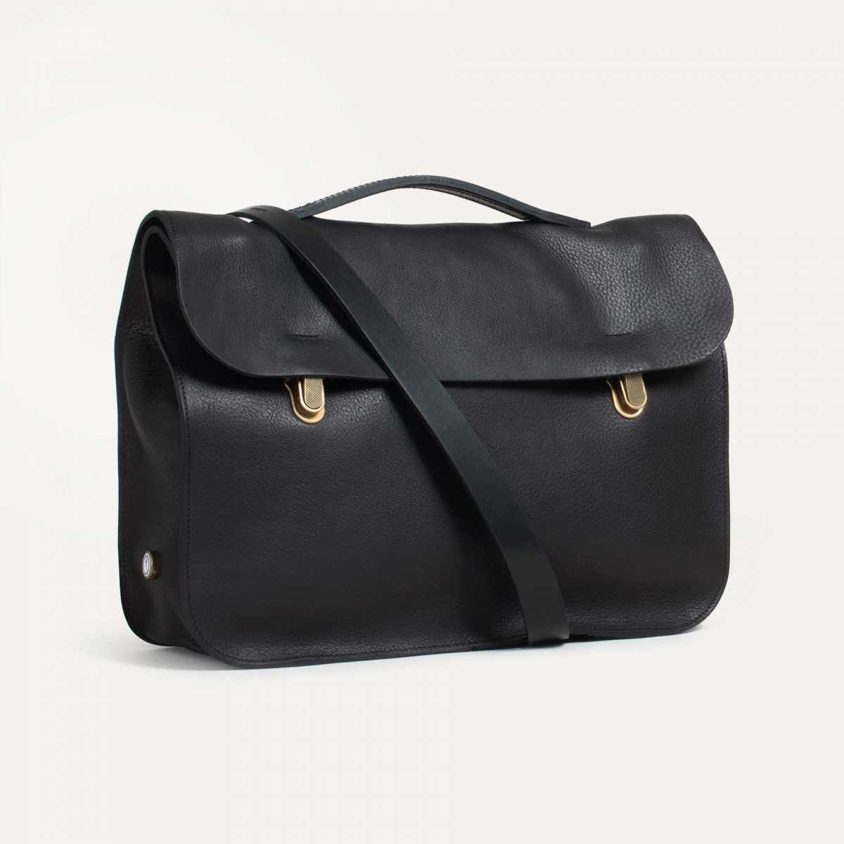 Groucho Leather Satchel - Black / E Pure (image n°1)