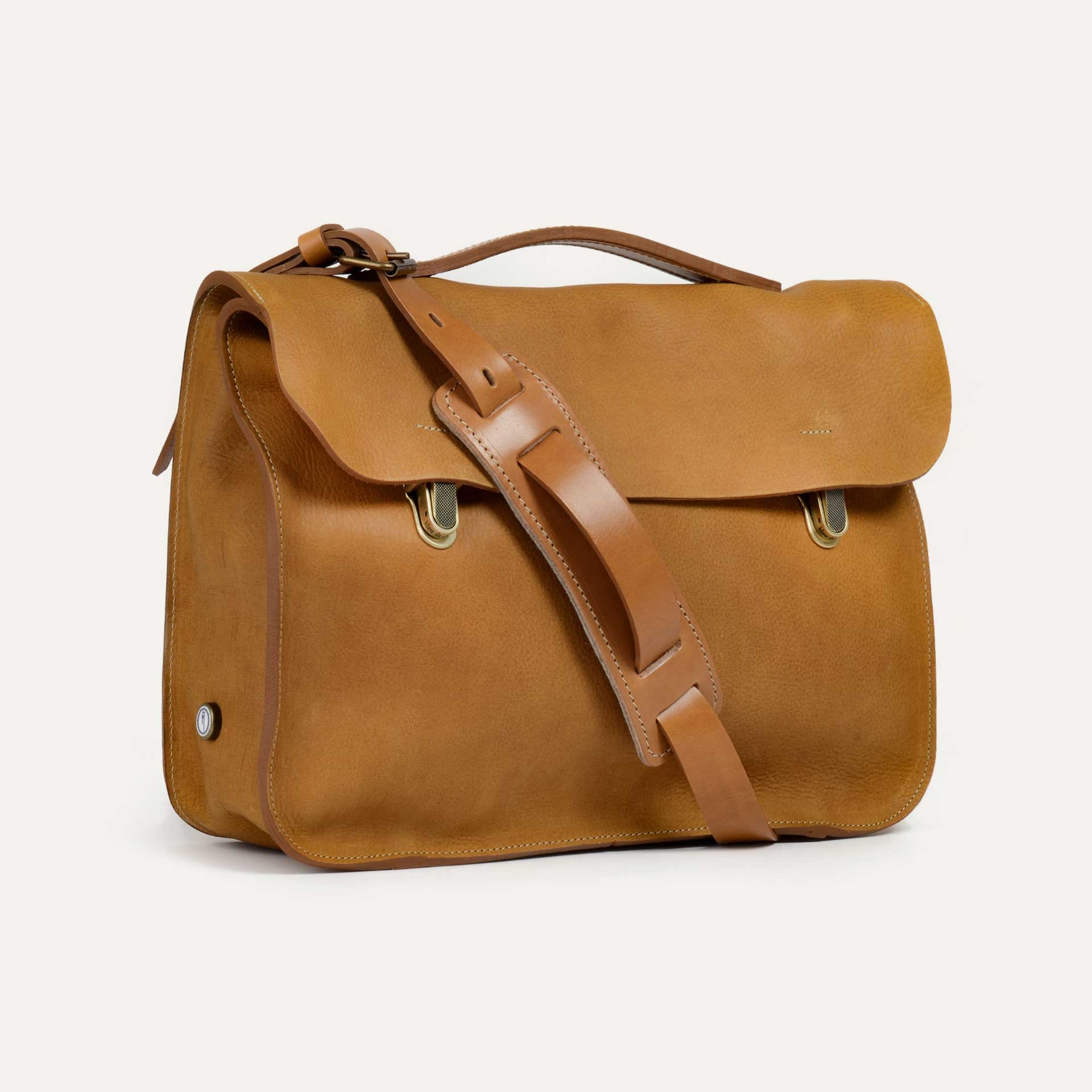 Groucho Leather Satchel - Honey waxed / E Pure (image n°1)