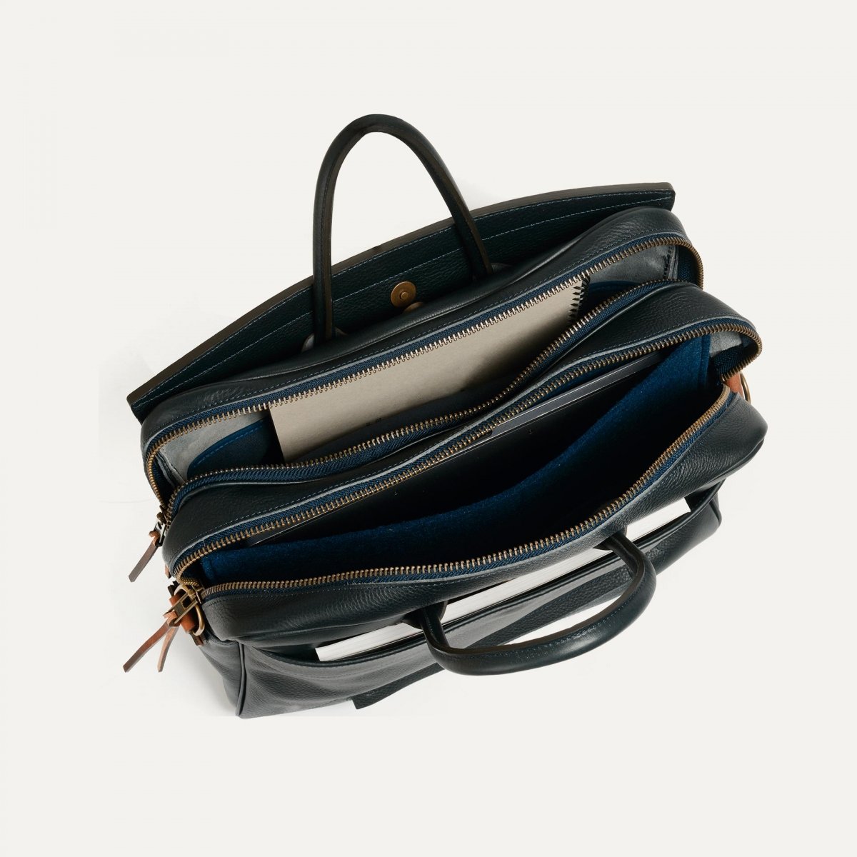 Sac business Zeppo - Bleu Paon / Ligne Epure (image n°4)