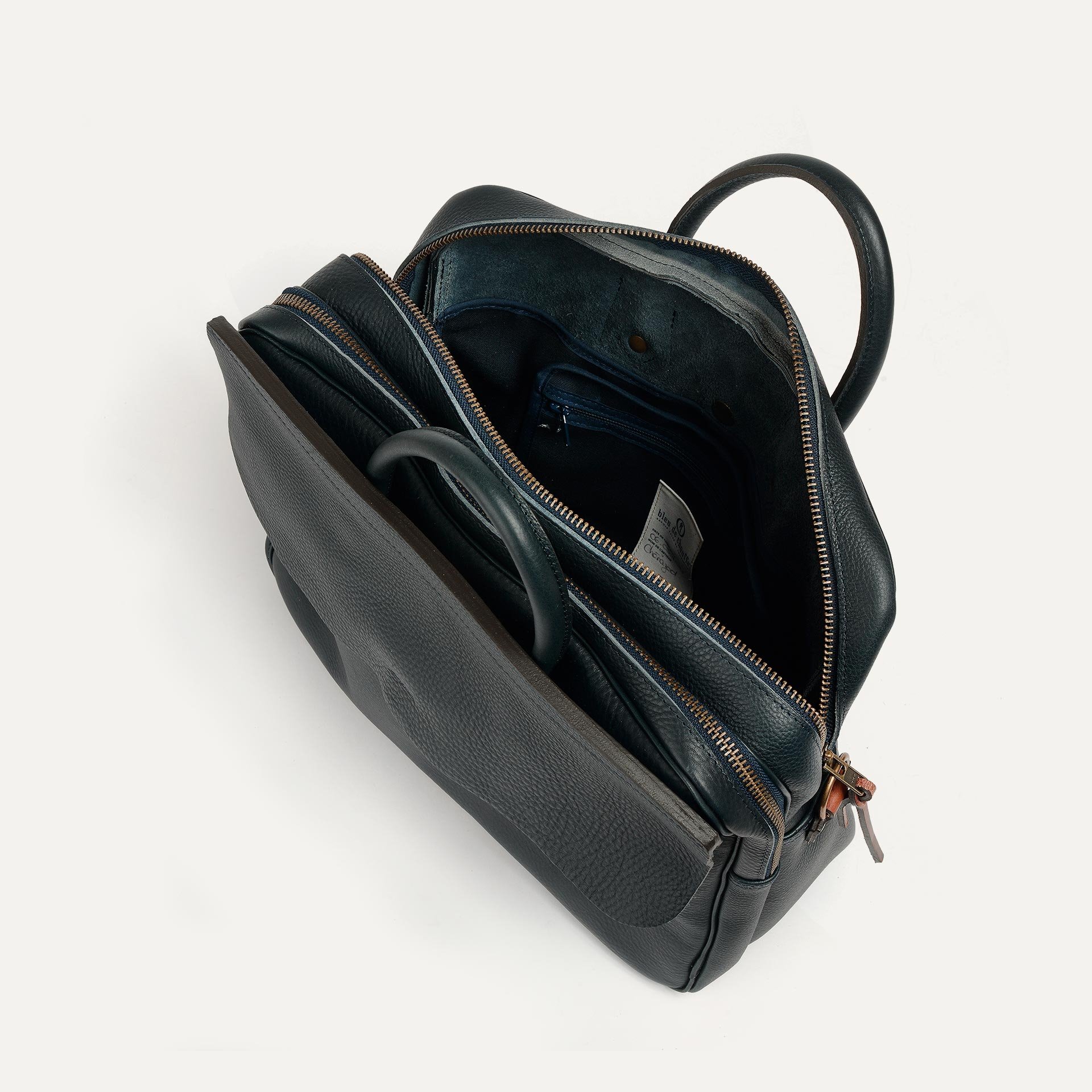 Sac business Zeppo - Bleu Paon / Ligne Epure (image n°5)