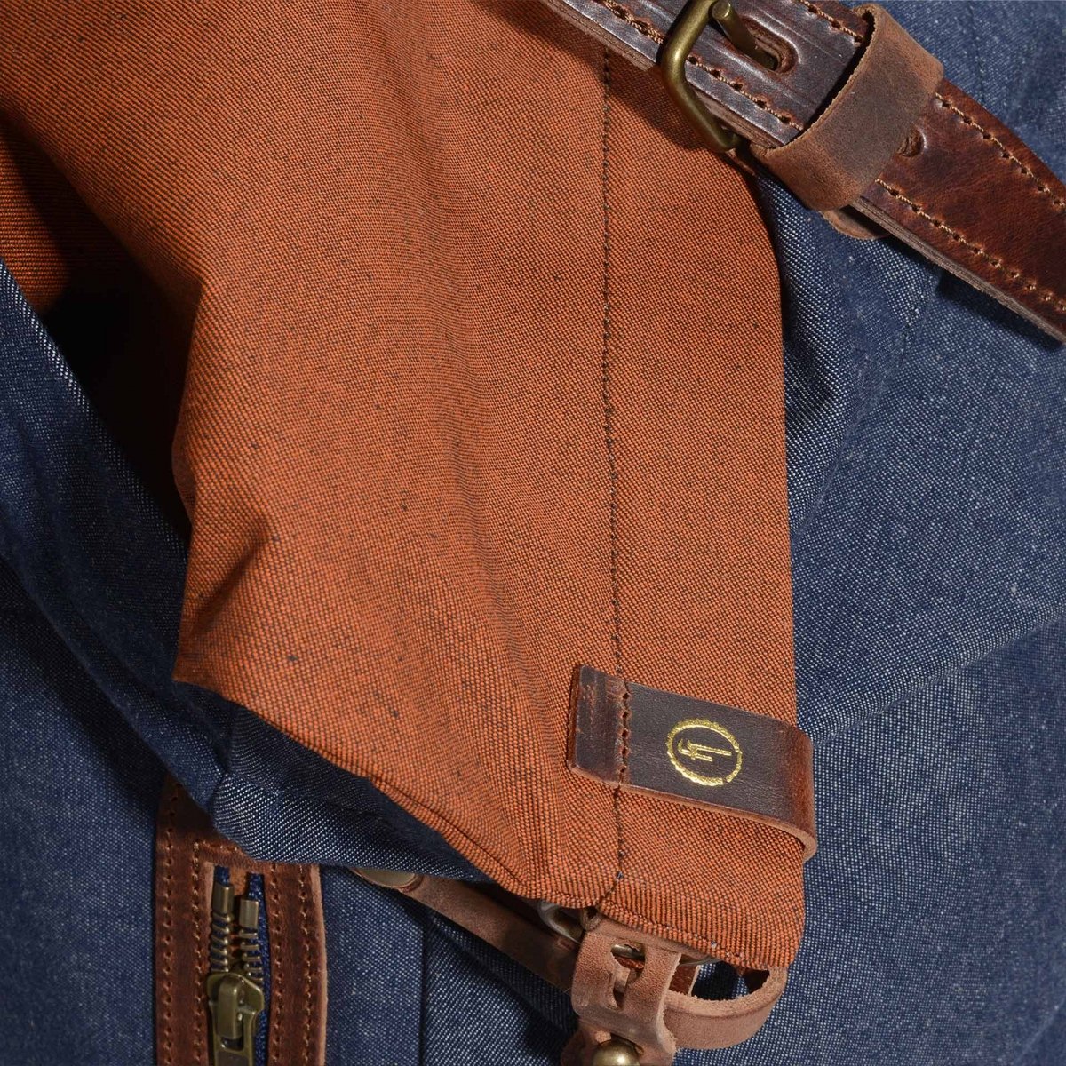 Sac à dos Woody S - Denim/Terra cotta (image n°6)