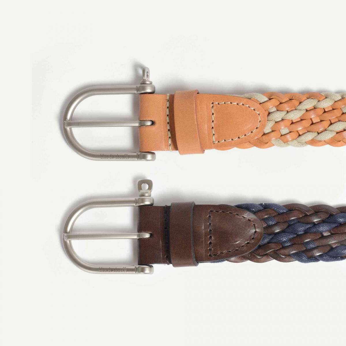 Manille Belt / braided leather - Natural Beige (image n°4)