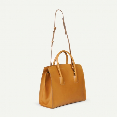 Sac Bandoulière En Cuir Véritable Accessoires & Daz - Couleur Taupe - Neuf étiqueté