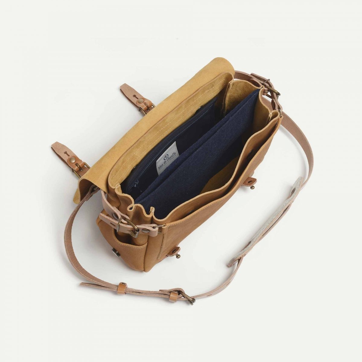 Leather postman sale shoulder bag