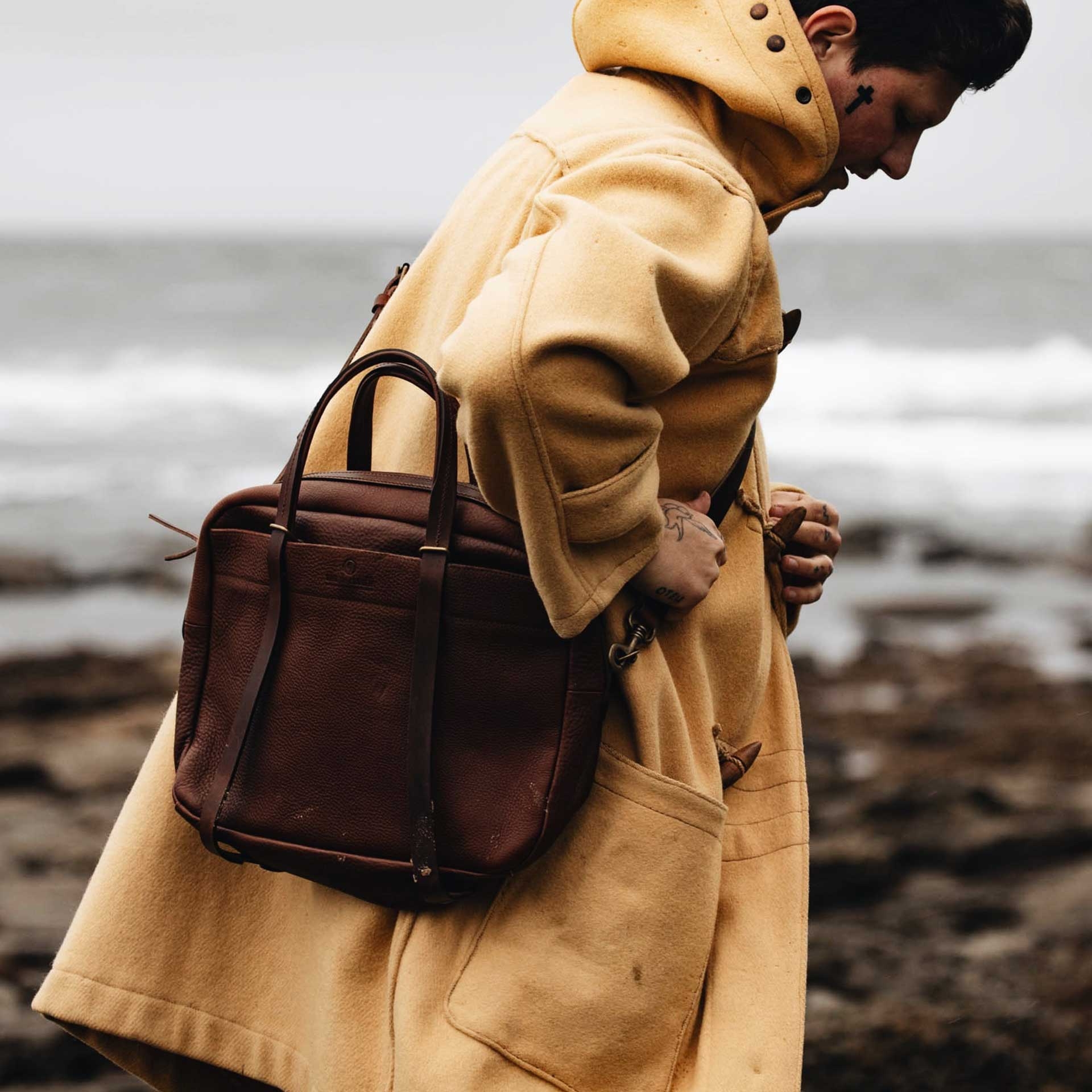 Report Business bag - Honey / Waxed Leather (image n°7)