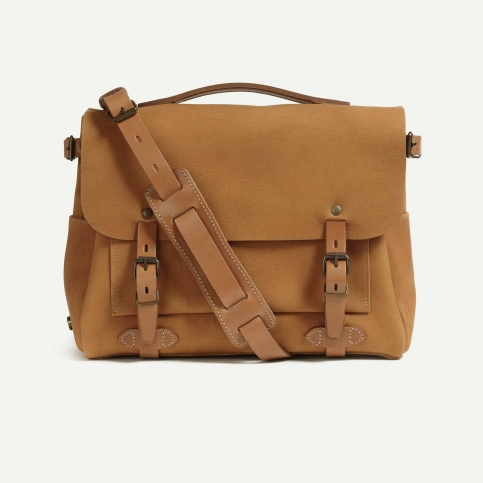 Sac Postier Eclair M - Miel distressed