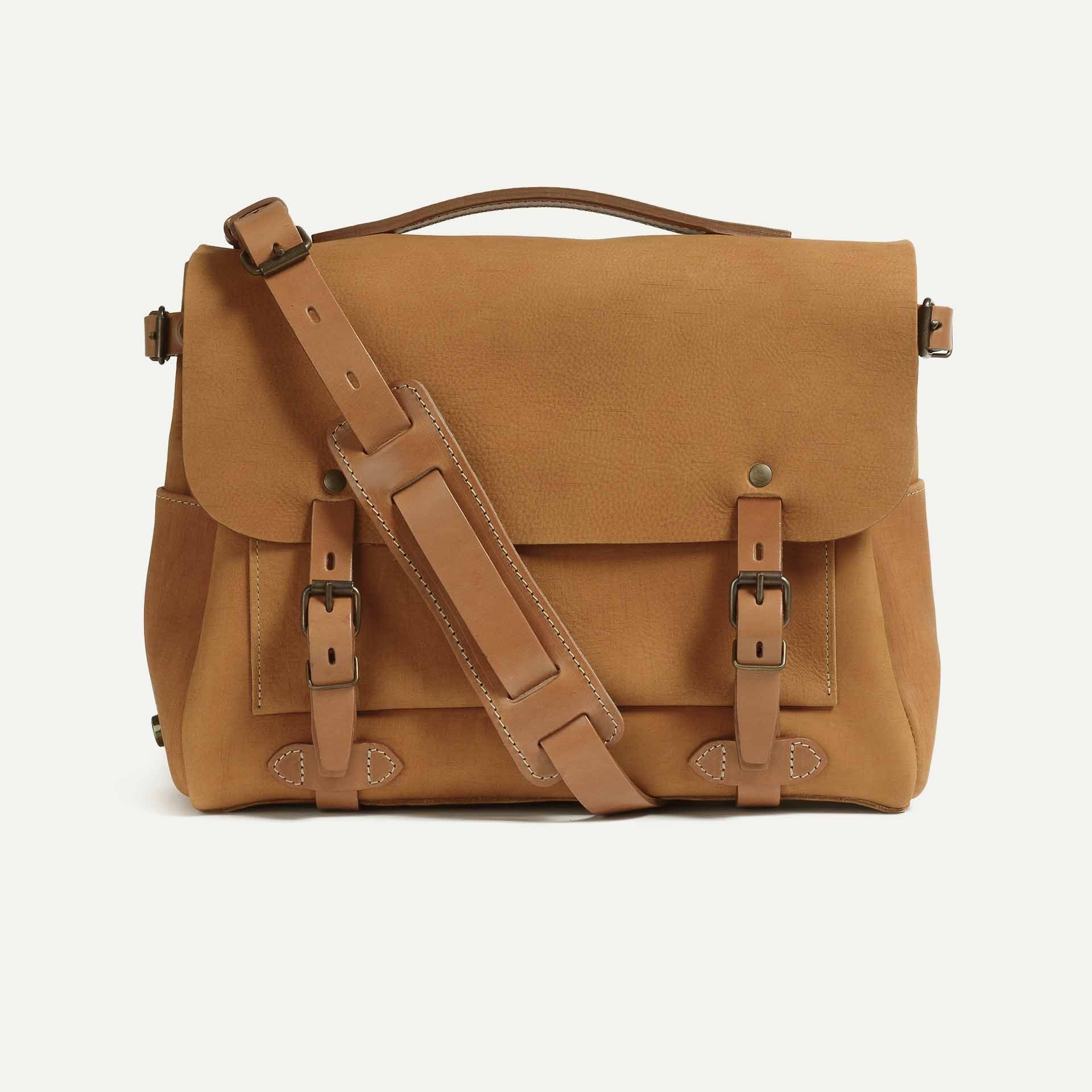 Sac Postier Eclair M - Miel distressed (image n°1)
