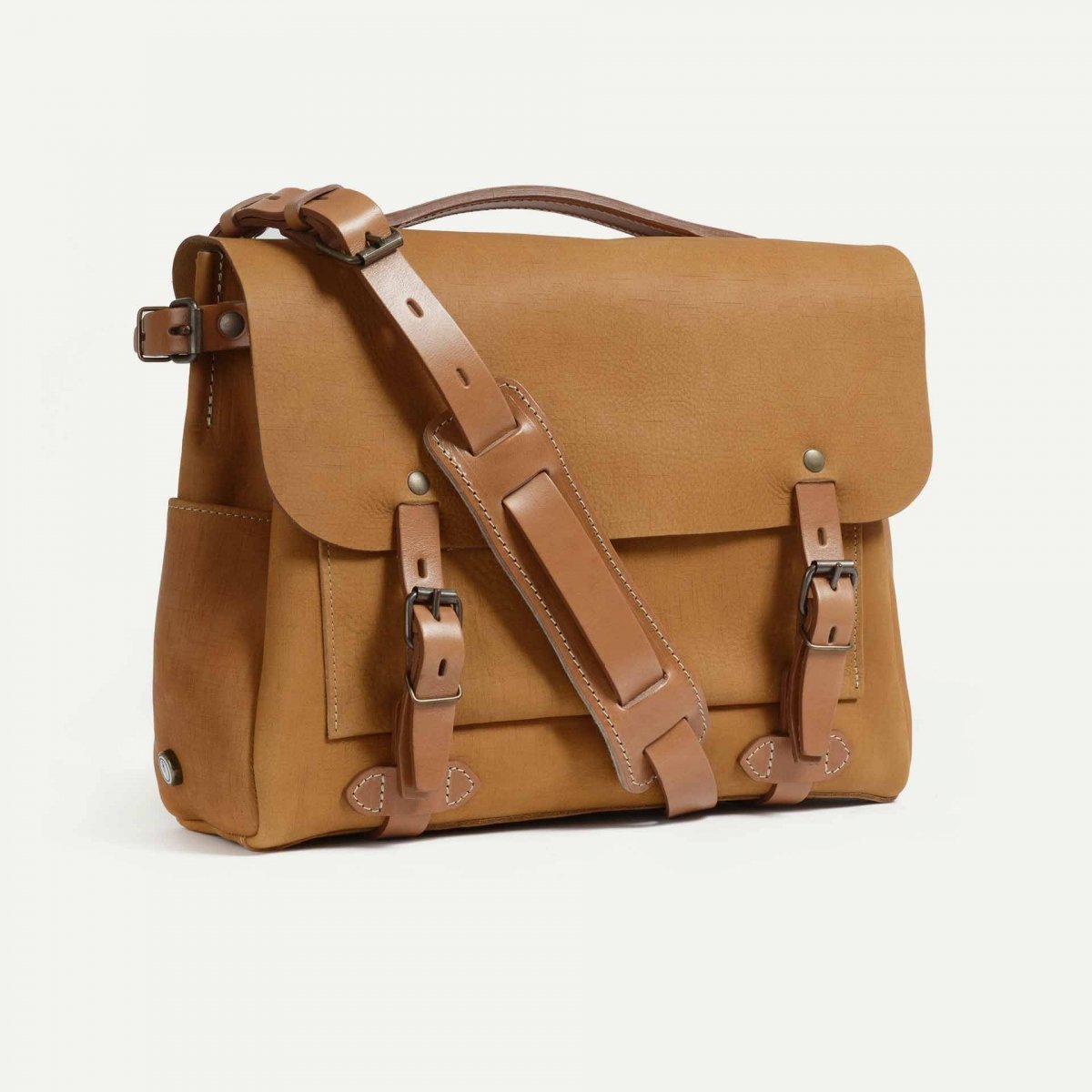 Sac Postier Eclair M - Miel distressed (image n°2)