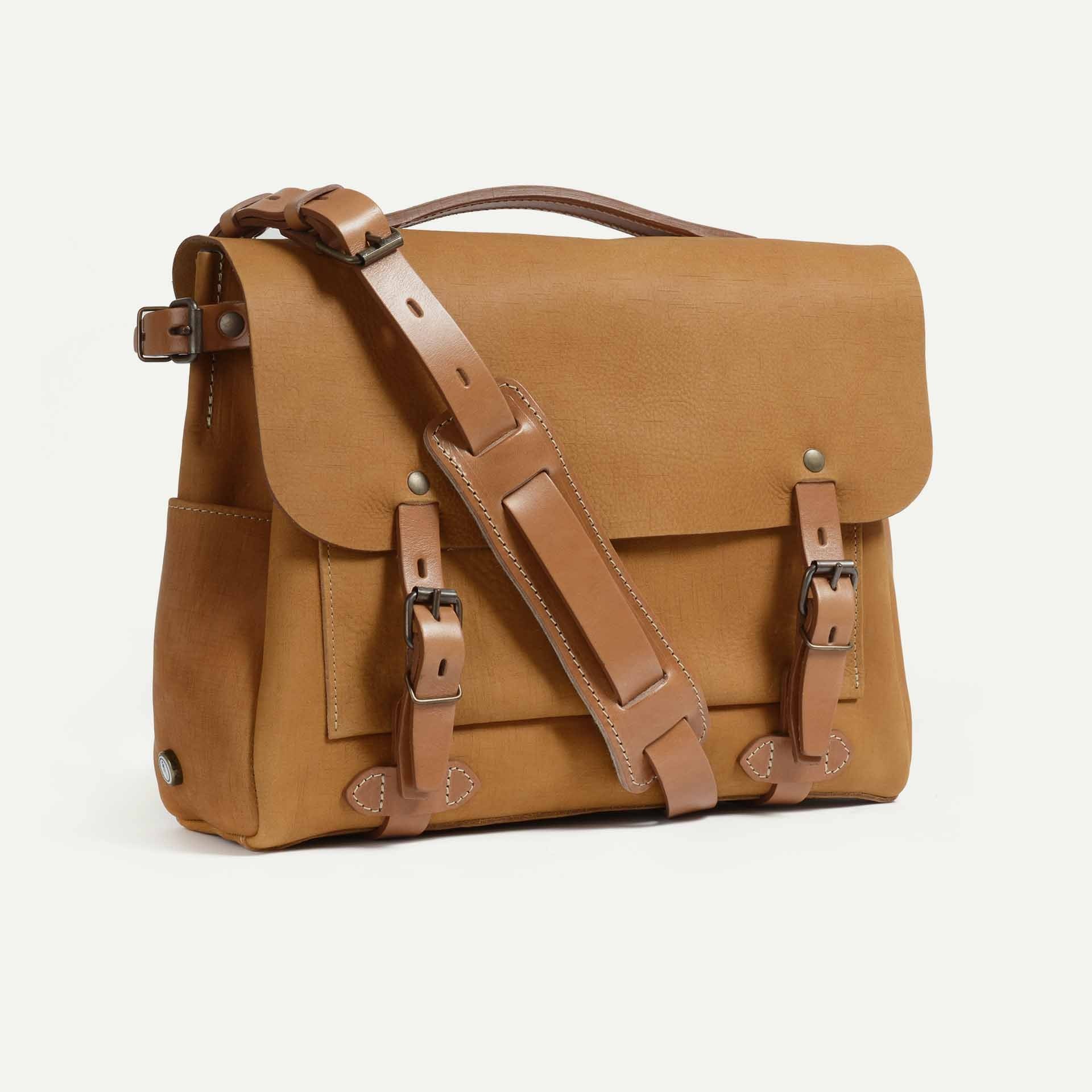 Sac Postier Eclair M - Miel distressed (image n°2)