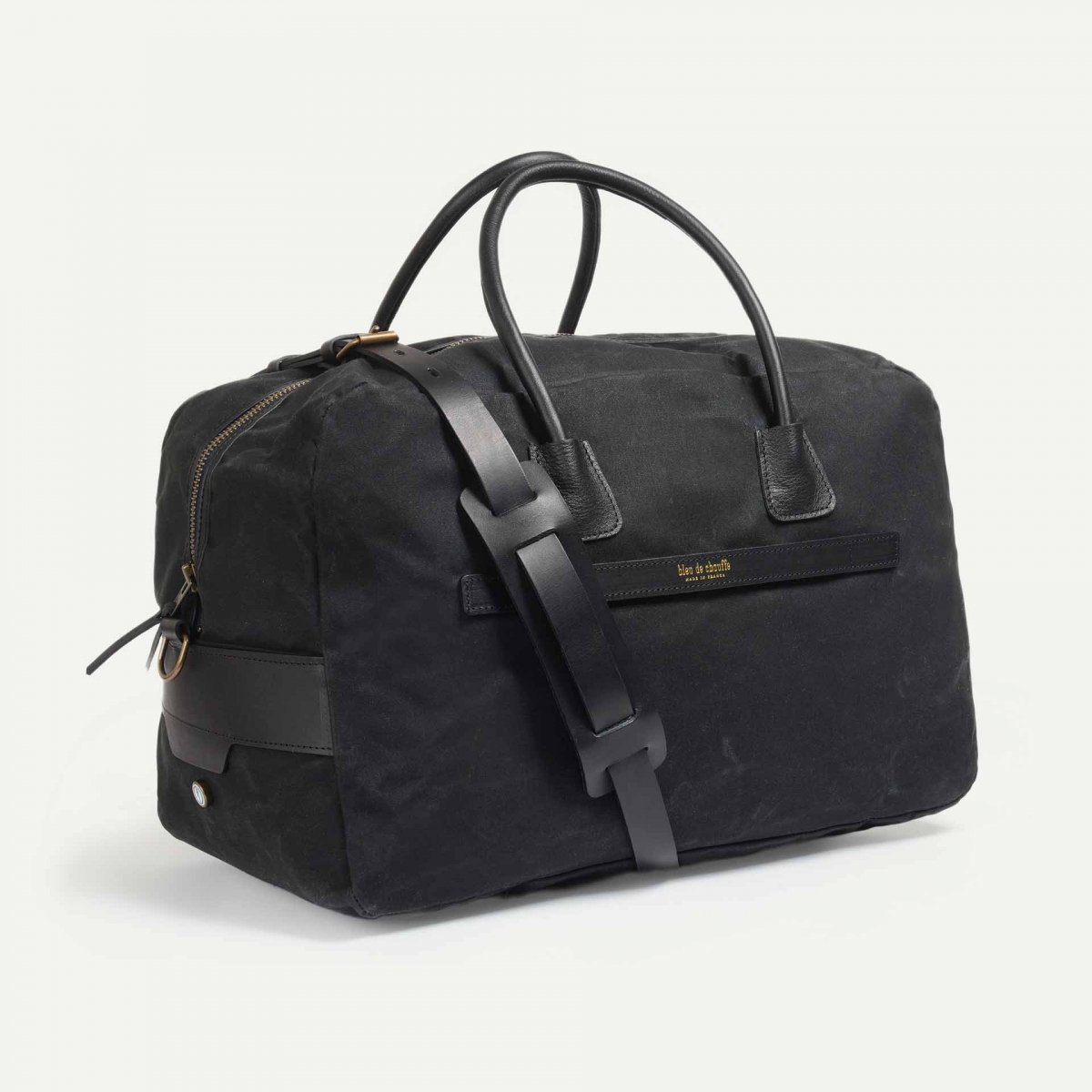 Sac de voyage noir - Sacs de voyage en cuir imperméables pour