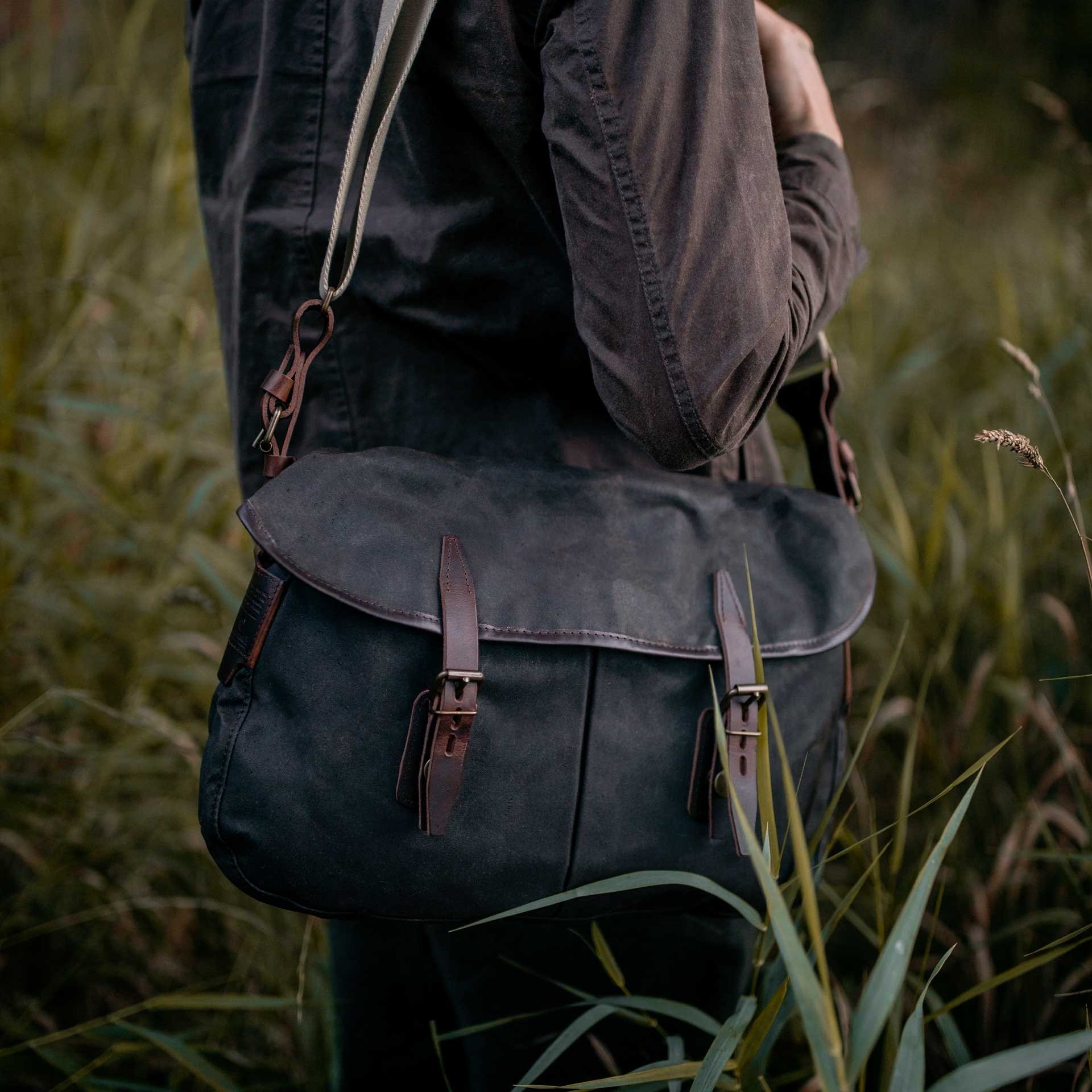 Musette du Pêcheur M - Noir waxé (image n°6)