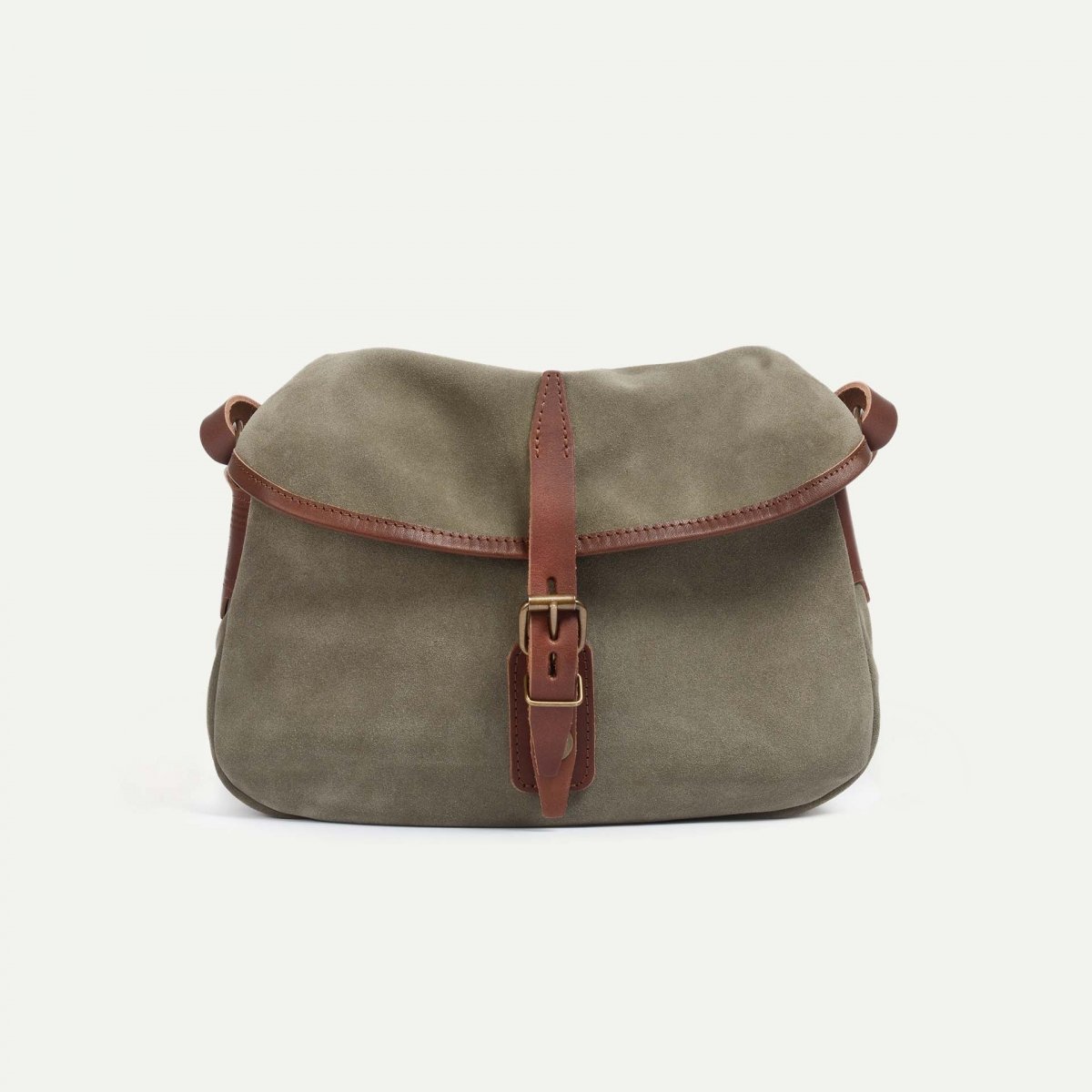 Musette du Pêcheur XS / Cuir Velours - Tilleul (image n°2)