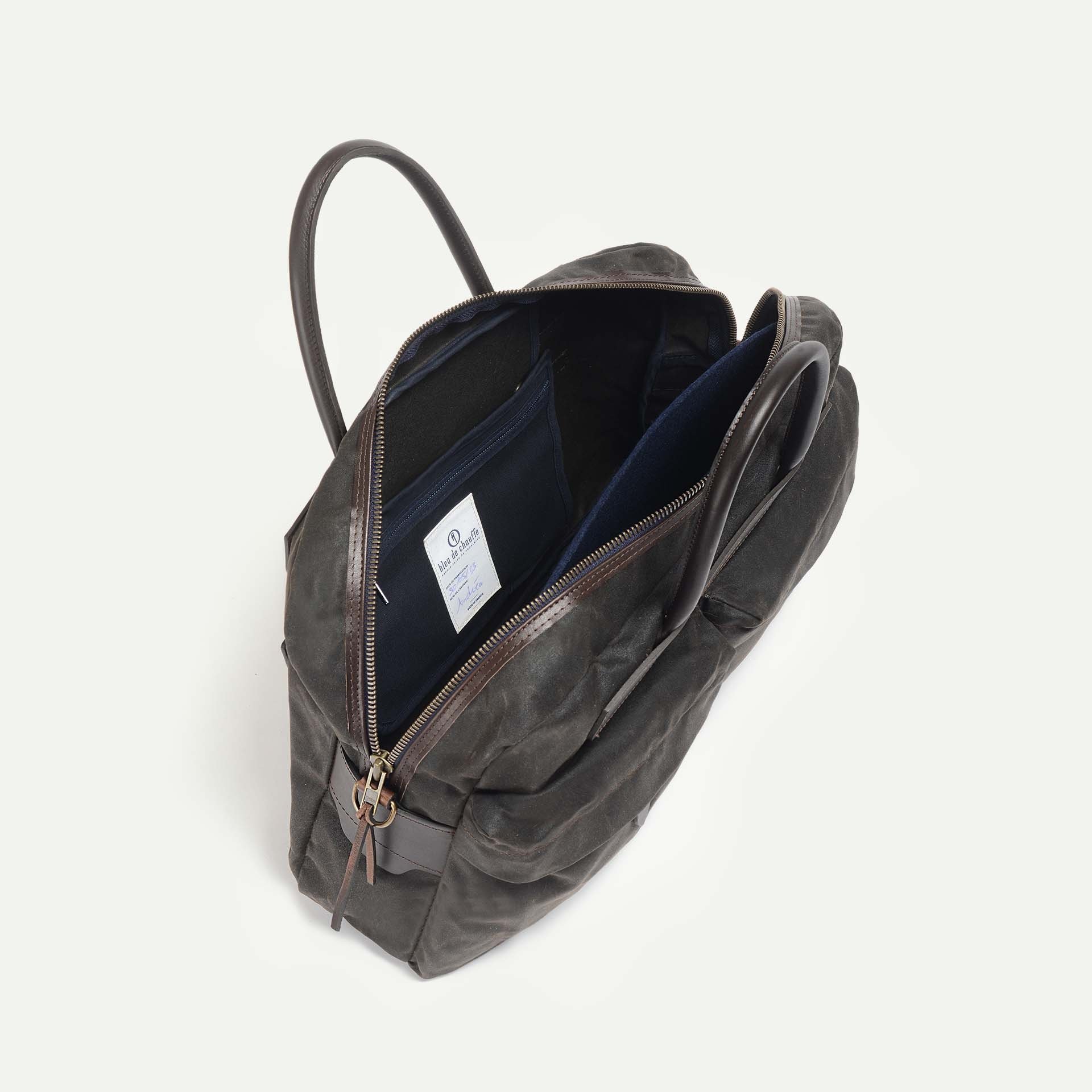 Hélios business bag - Khaki waxed (image n°4)