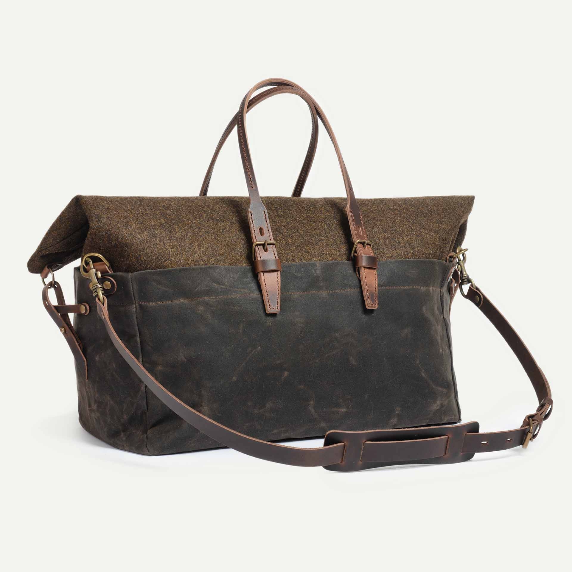 Cabine travel bag – waxed khaki tweed (image n°3)