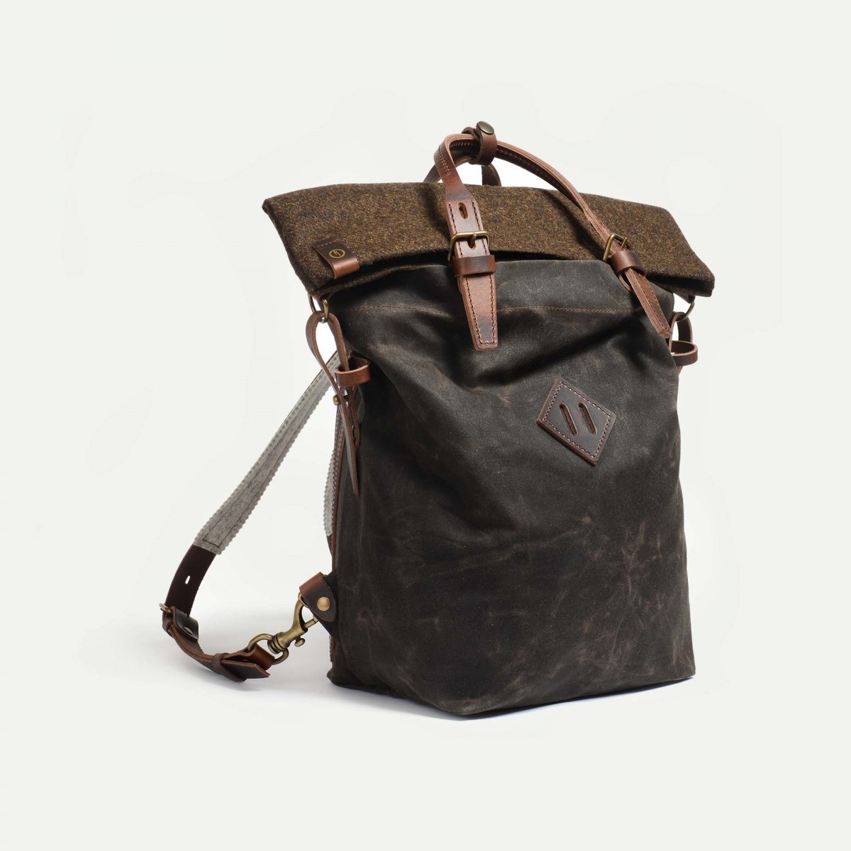 John | Tweed Laptop Bag Grey/Brown