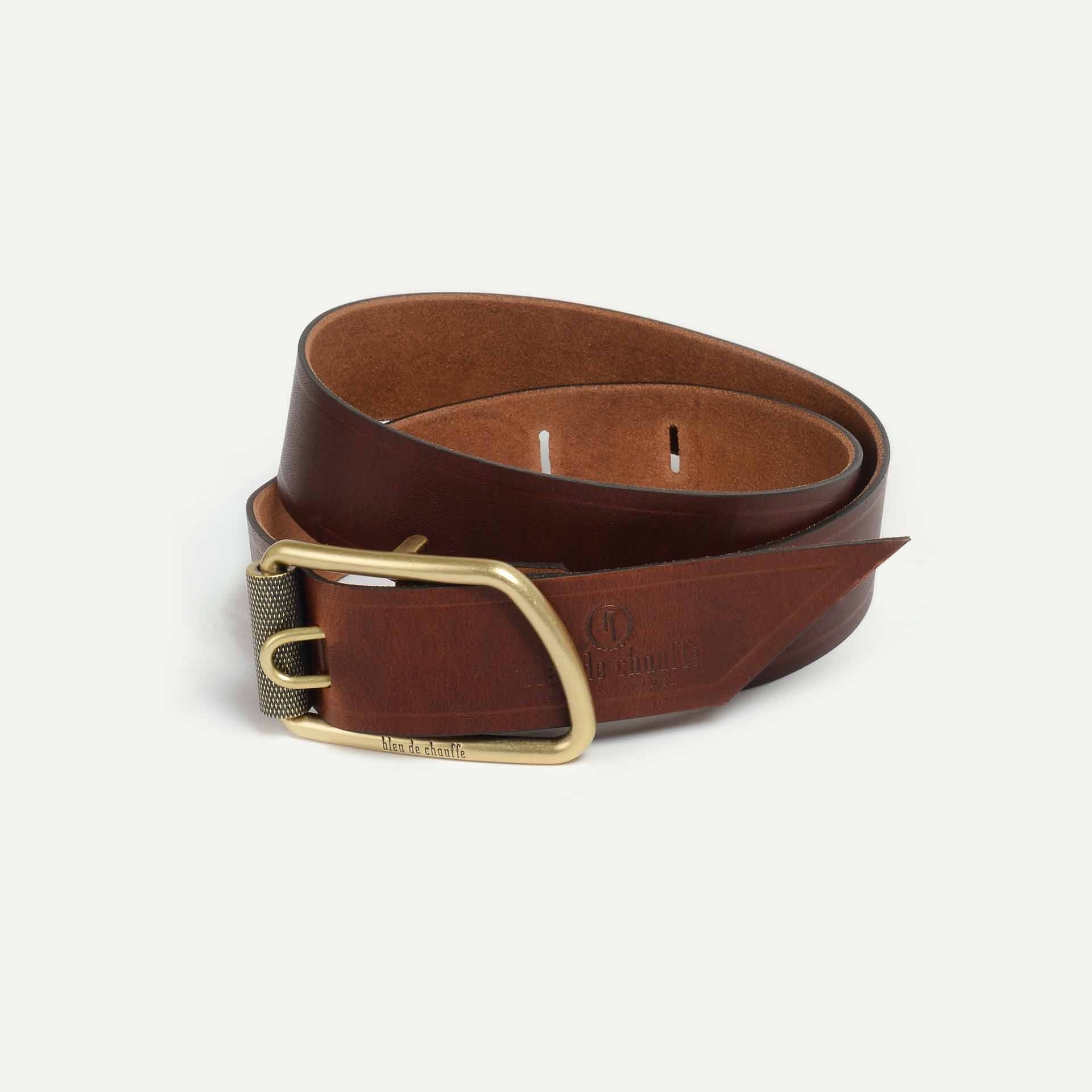 Maillon Leather Belt - Bleu de Chauffe Belts for Men I Made in France