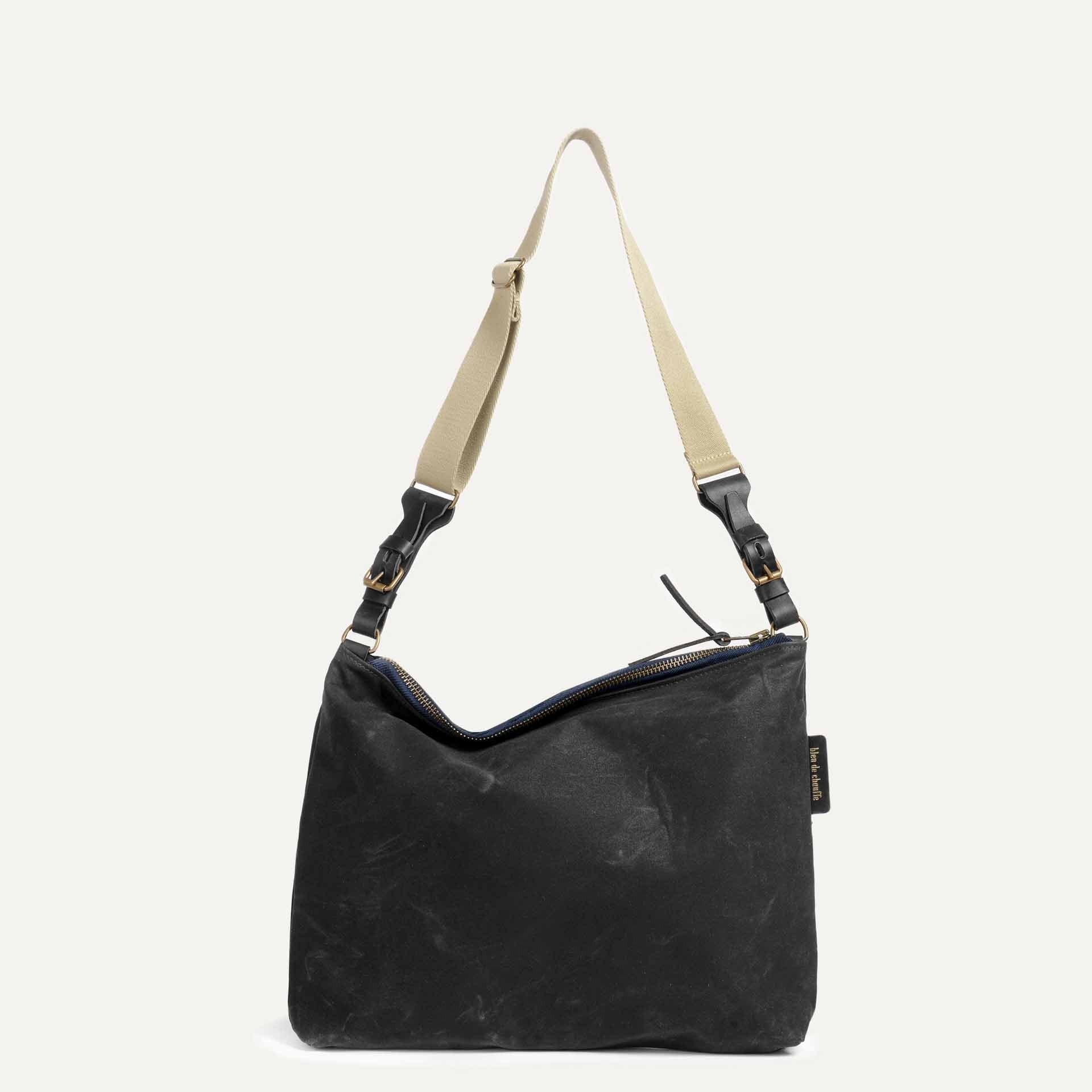 Besace Baskia - Noir Waxé (image n°2)