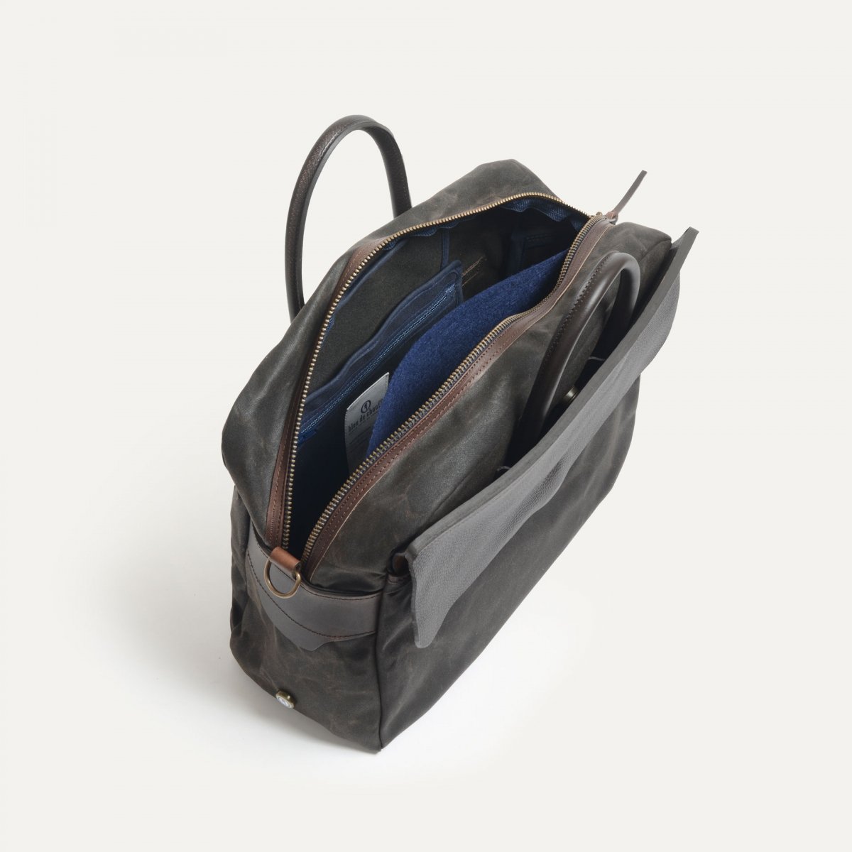Zeppo Business bag - Dark Khaki Waxed (image n°5)