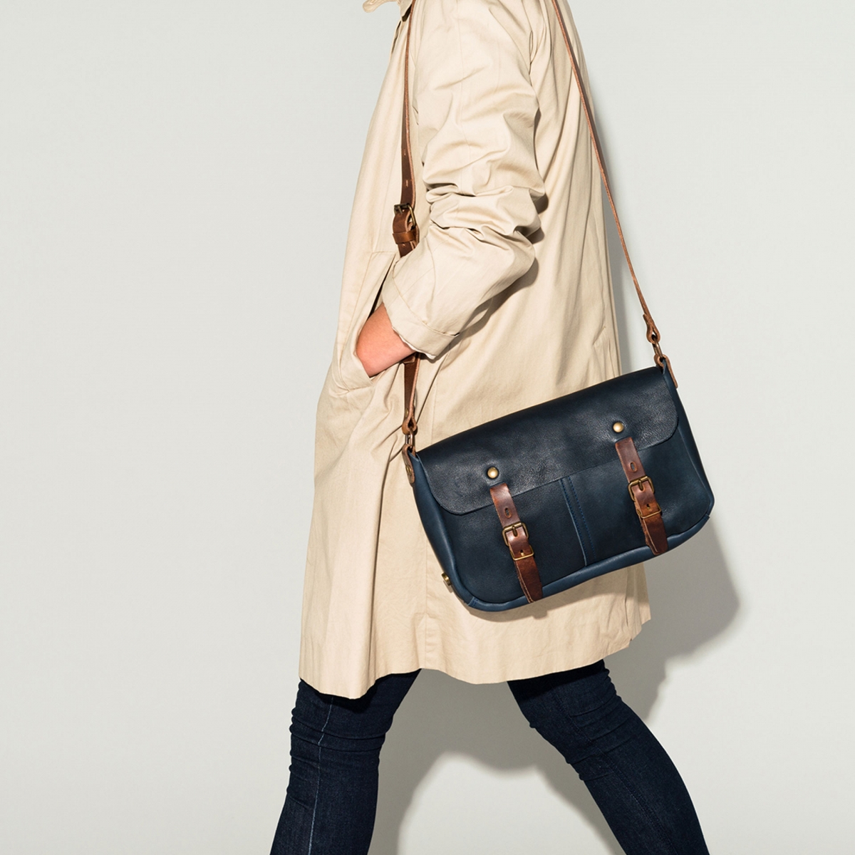 Léo plumber bag - Navy blue/Pain Brûlé (image n°7)