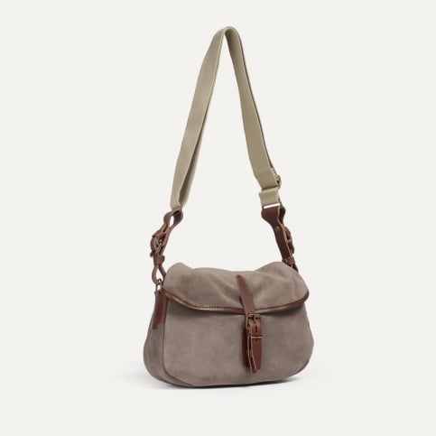 Musette du pêcheur XS / Cuir Velours - Amande