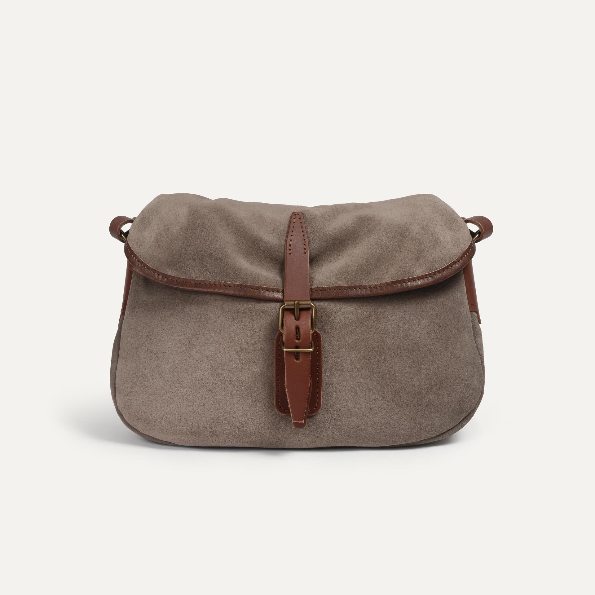 Musette du pêcheur XS / Cuir Velours - Amande (image n°2)