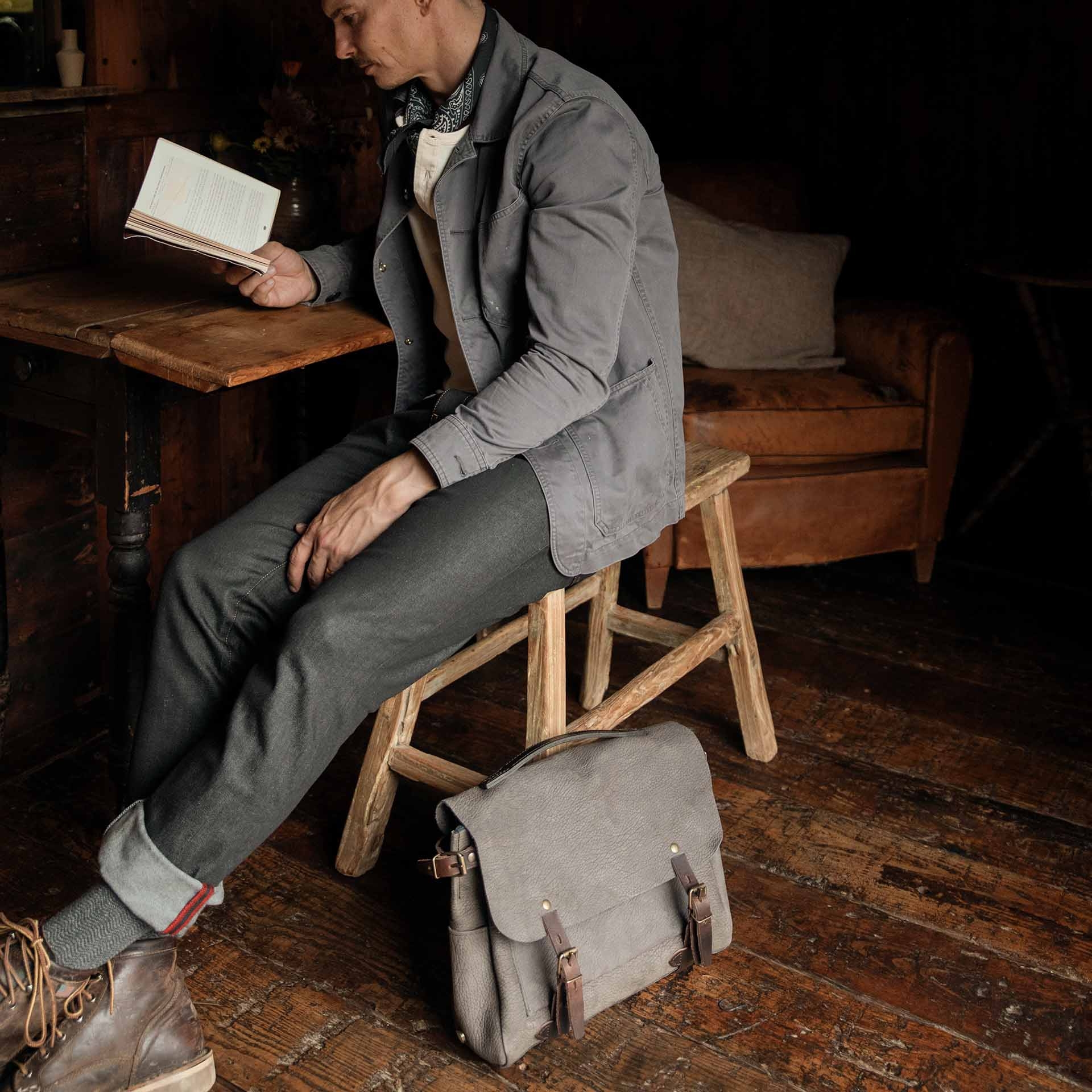 Sac Postier Eclair M - Soft Kaki brun (image n°5)