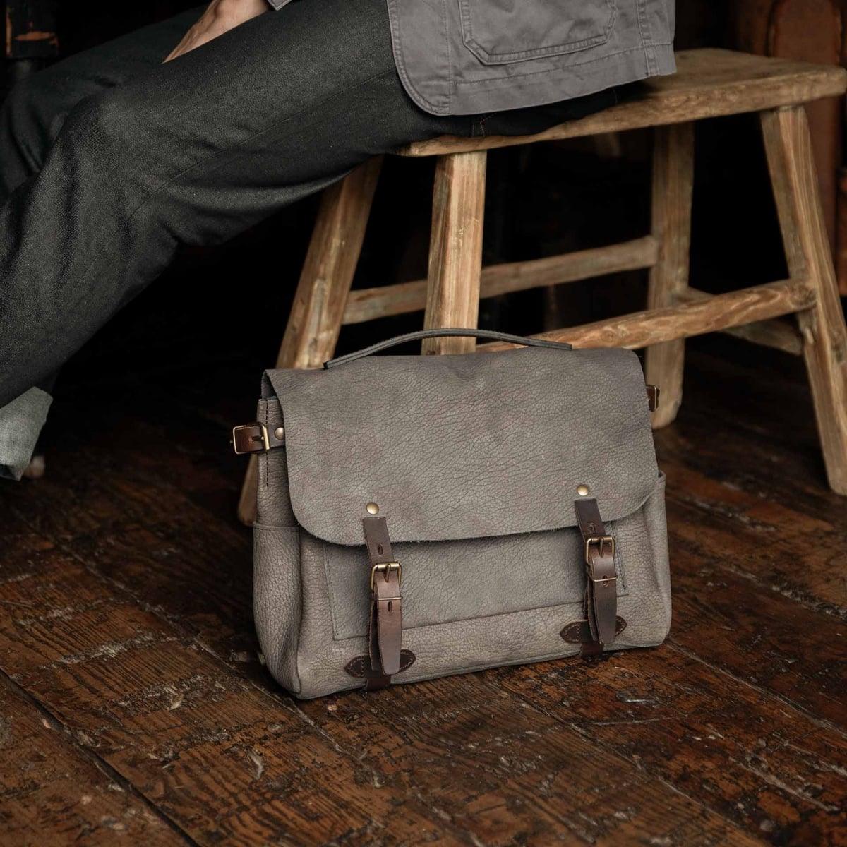 Postman bag Éclair M - Soft Khaki Brown (image n°6)