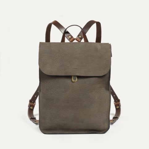 Puncho leather backpack - Khaki Brown / E Pure