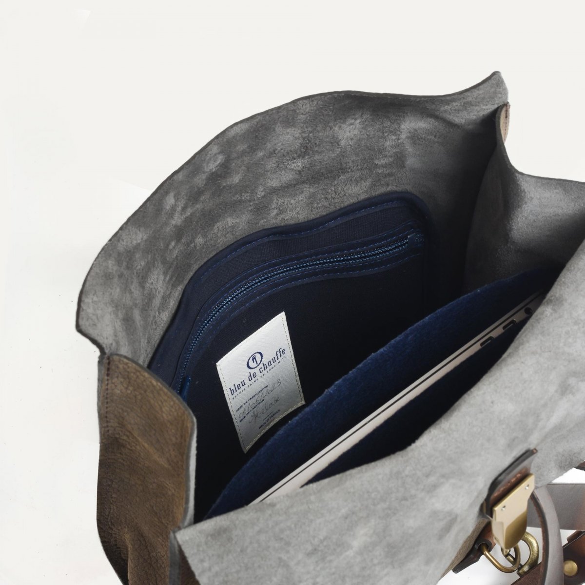 Puncho leather backpack - Khaki Brown / E Pure (image n°4)