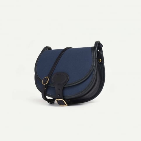 Diane M Gibecière bag - Blue / Canvas & Leather