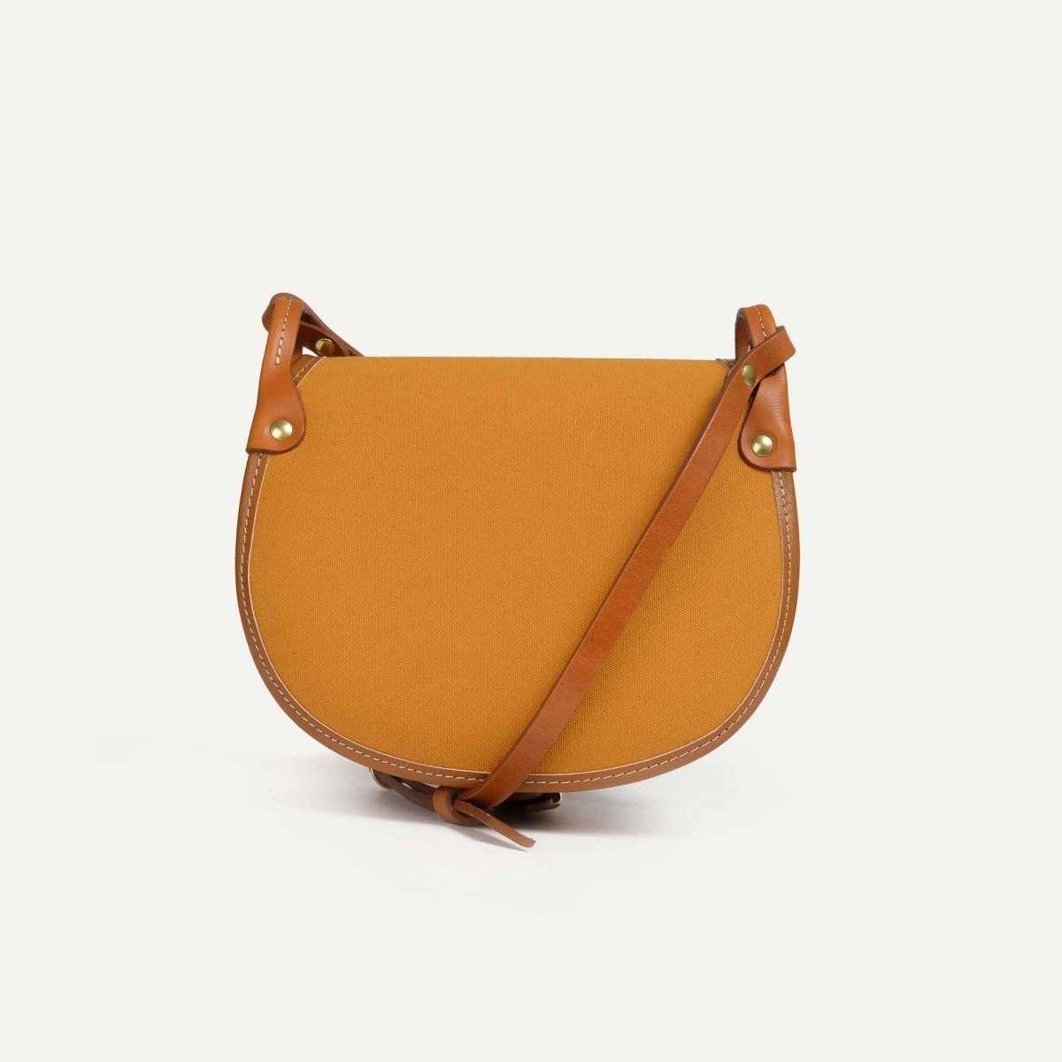 Diane M Gibecière bag - Yellow ochre / Canvas & Leather (image n°3)
