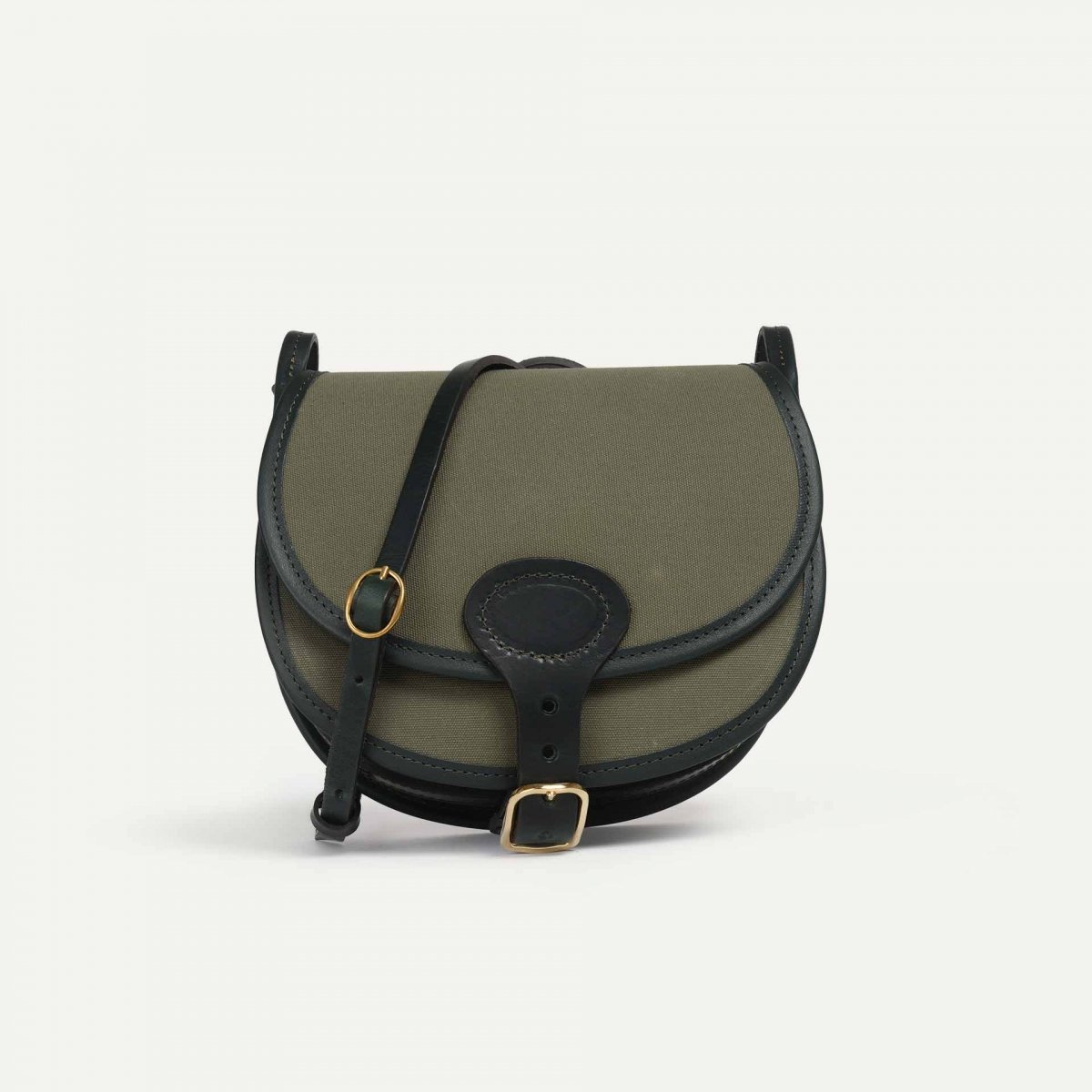 Jagdtasche Diane M -  Flechtengrün / Canvas und Leder (image n°1)