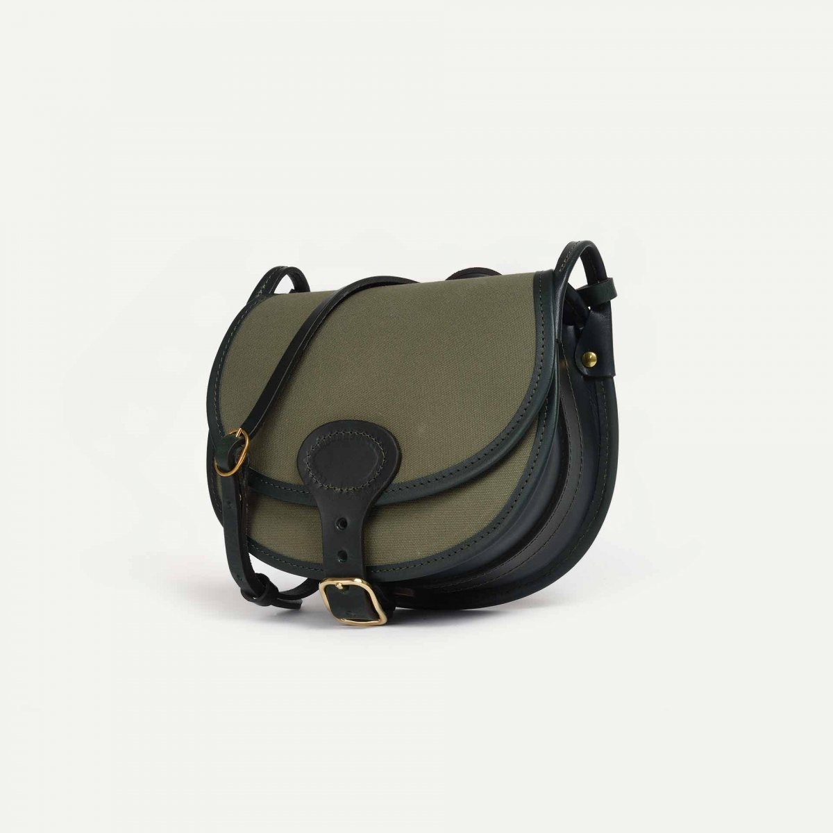 Diane M Gibecière bag - Lichen Green / Canvas and Leather (image n°2)
