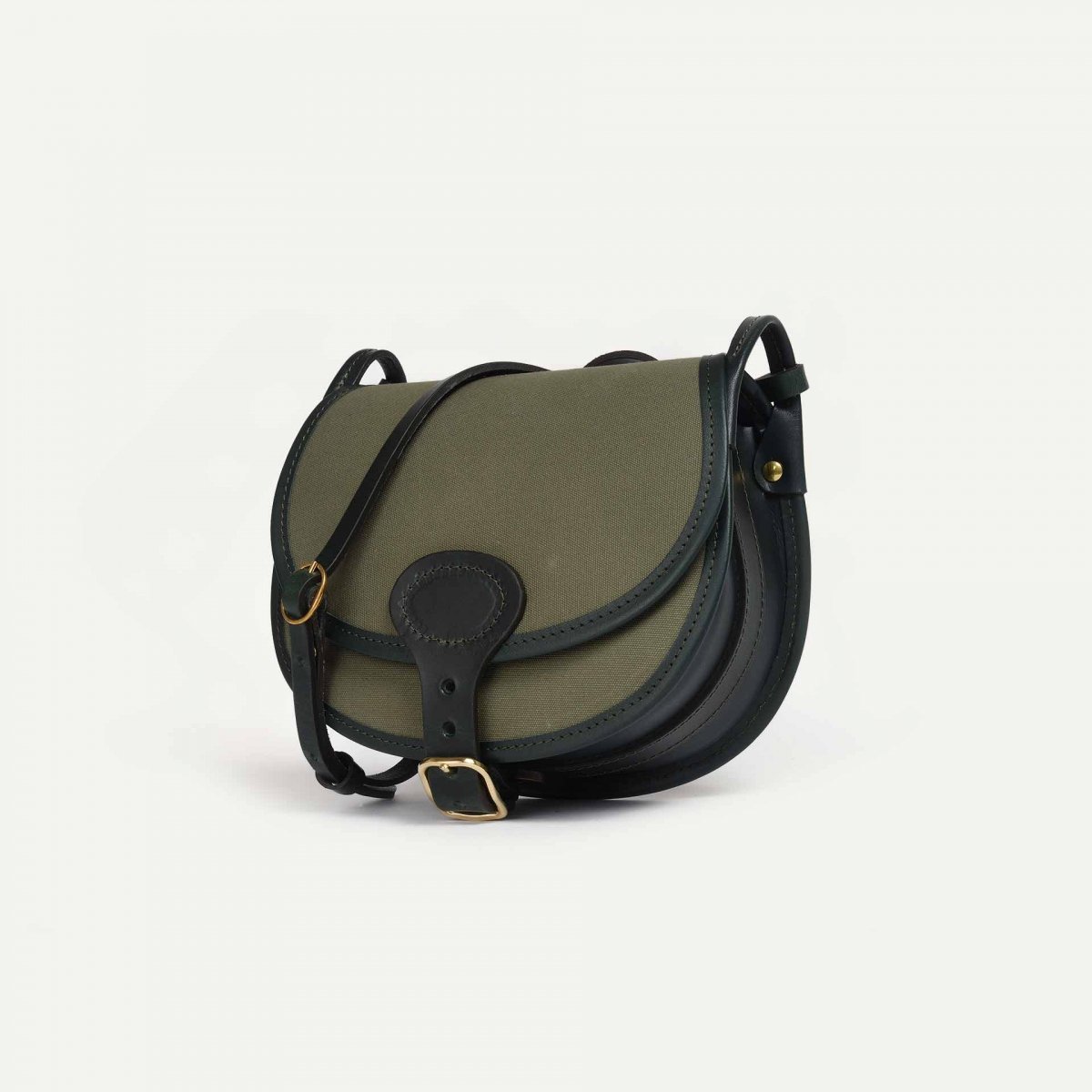 Jagdtasche Diane M -  Flechtengrün / Canvas und Leder (image n°2)